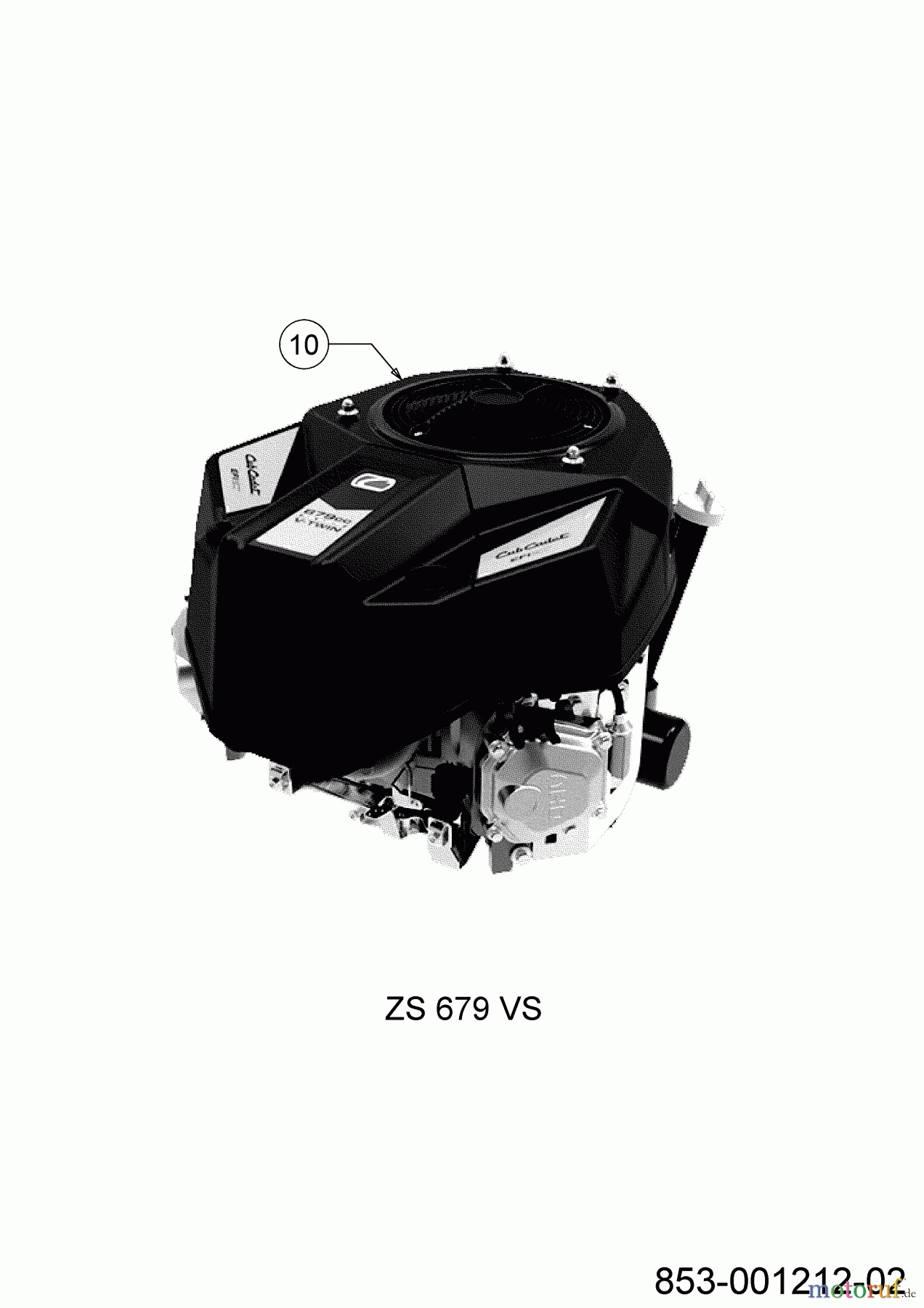 Cub Cadet Zero Turn XZ5 L107 17BAEACS603 (2023) Motor