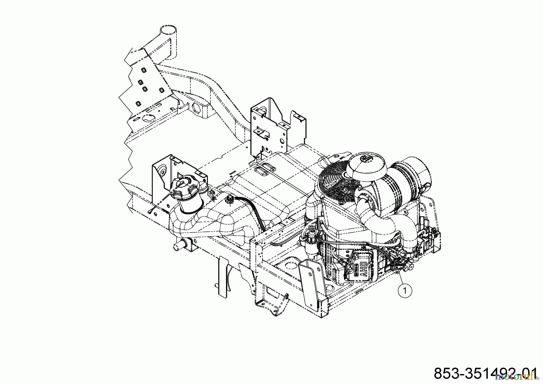 Cub Cadet Zero Turn XZ8 S122 ULTIMA 47AICAB6603 (2023) Kraftstoffschlauch