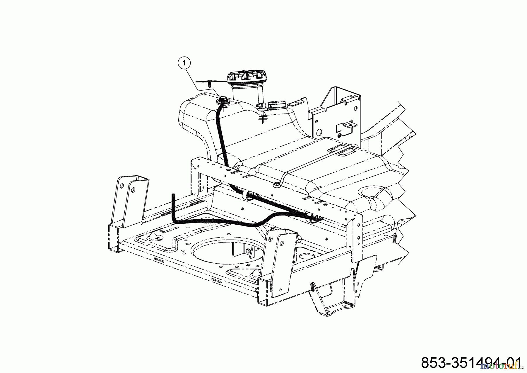  Cub Cadet Zero Turn XZ7 L152I ULTIMA 47ATAHA8603 (2021) Kraftstoffschlauch