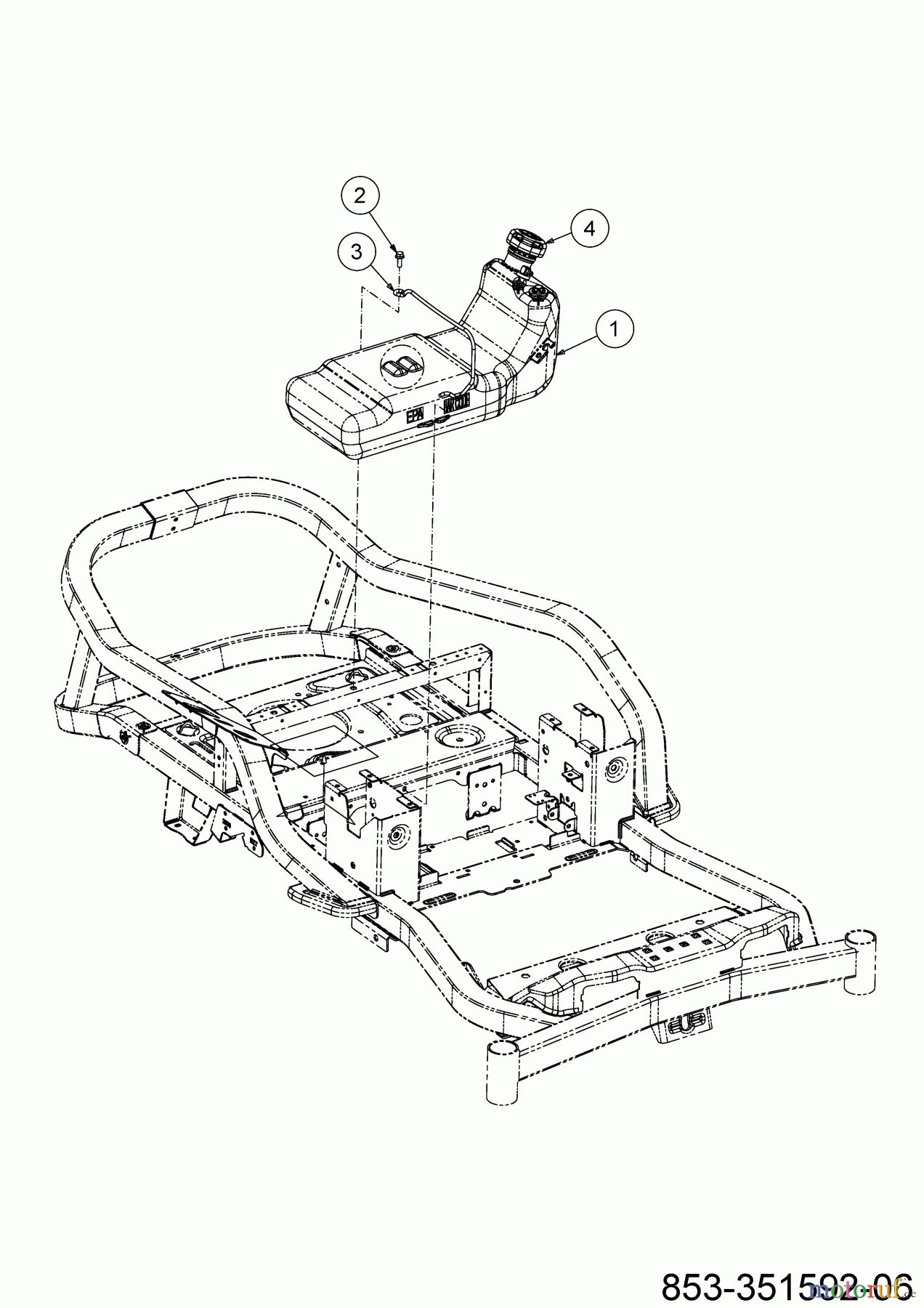 Cub Cadet Zero Turn ZT2 50 ULTIMA 17RIEAC2010 (2022) Tank