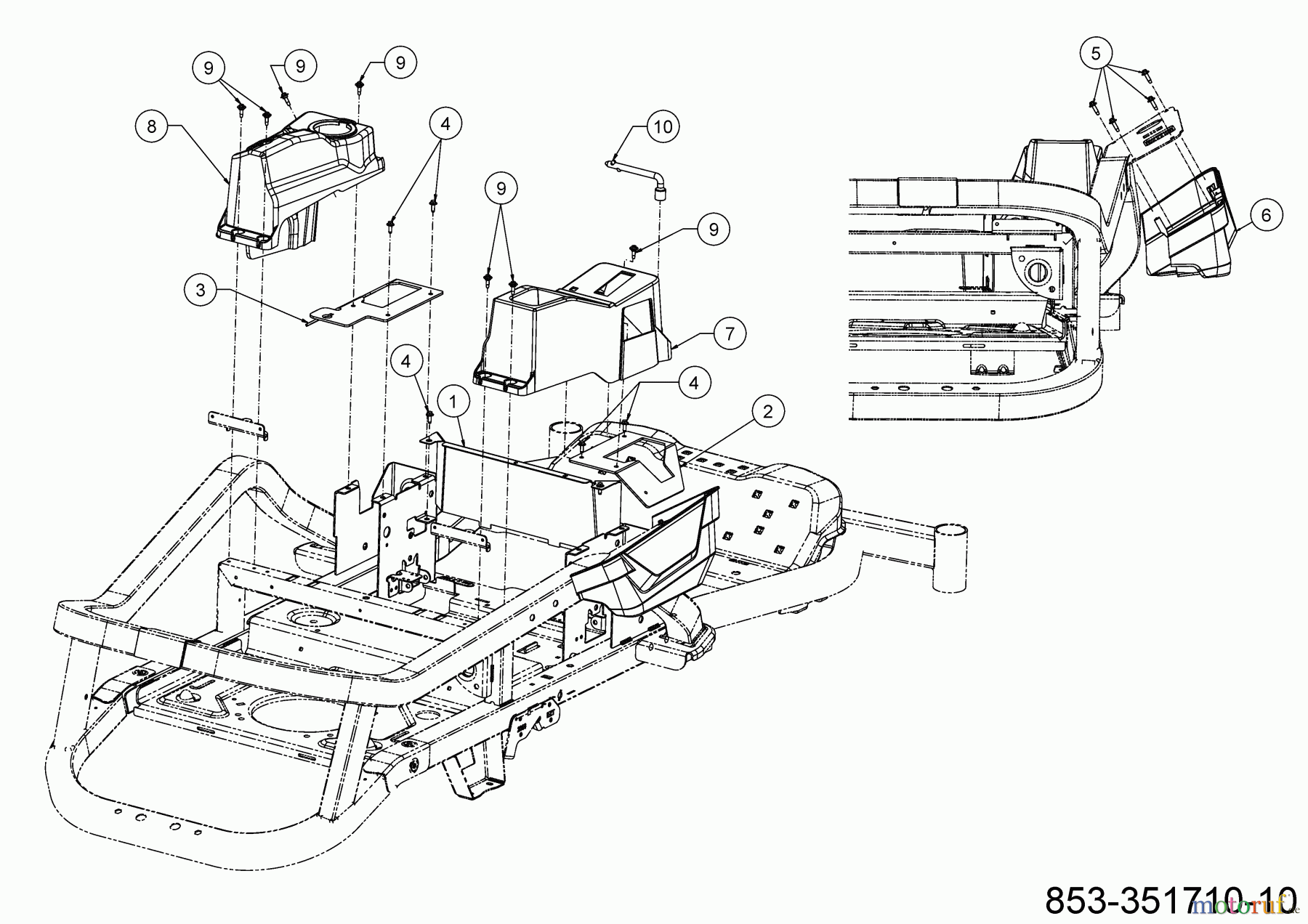  Cub Cadet Zero Turn ZT2 50 ULTIMA 17RIEAC2010 (2022) Verkleidungen