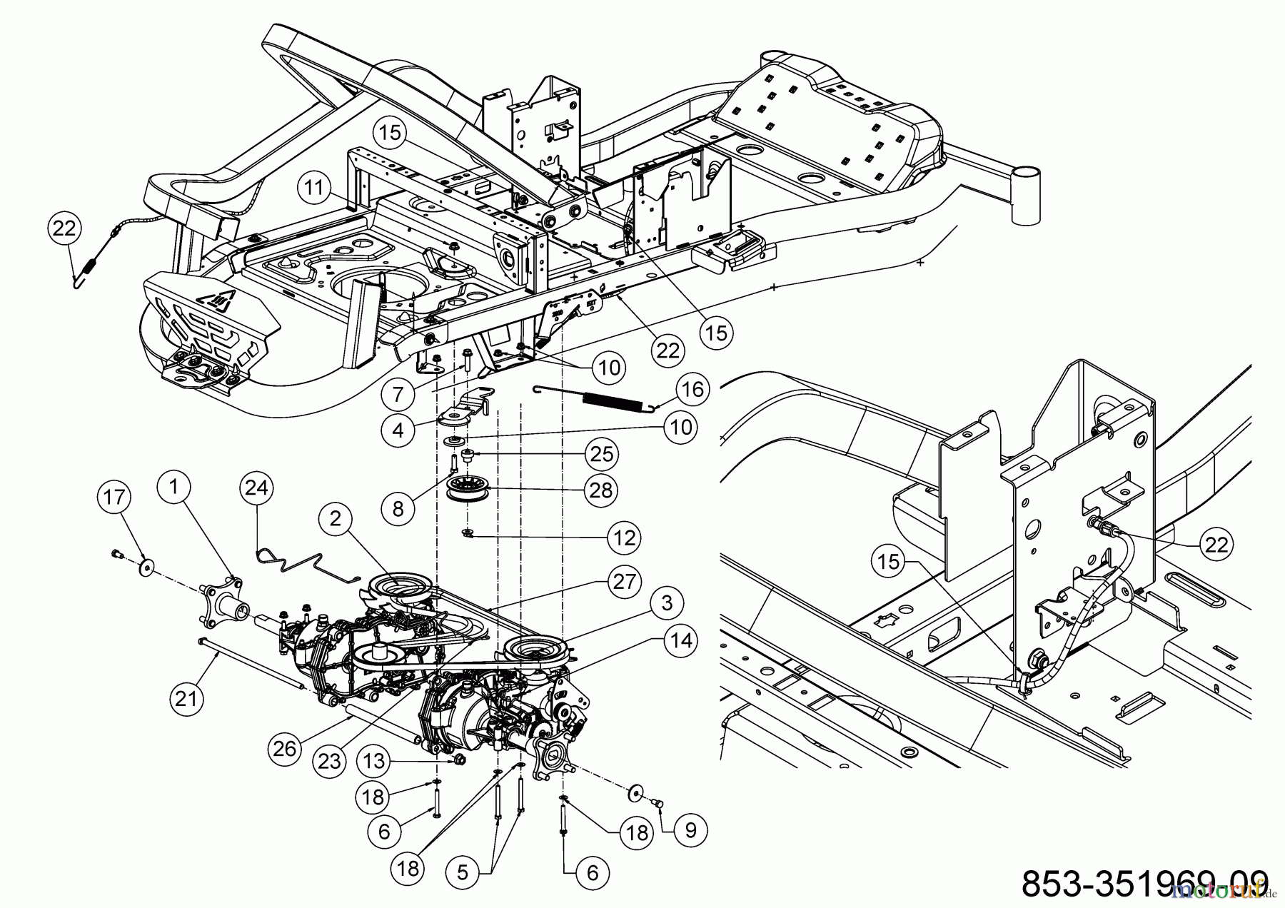 Cub Cadet Zero Turn XZ5 L107 17BAEACS603 (2023) Fahrantrieb