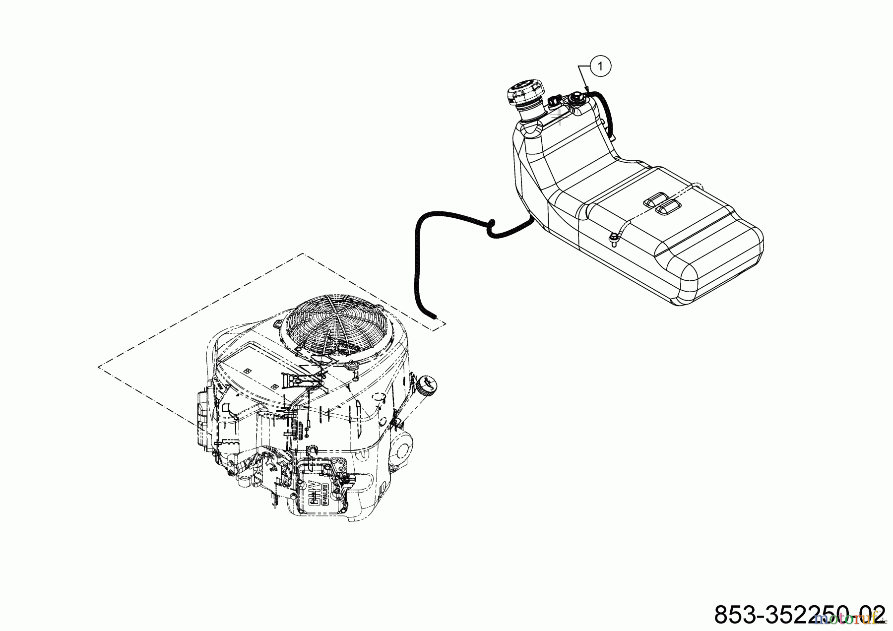  Cub Cadet Zero Turn XZ5 L137 17AIEACI603 (2021) Kraftstoffschlauch