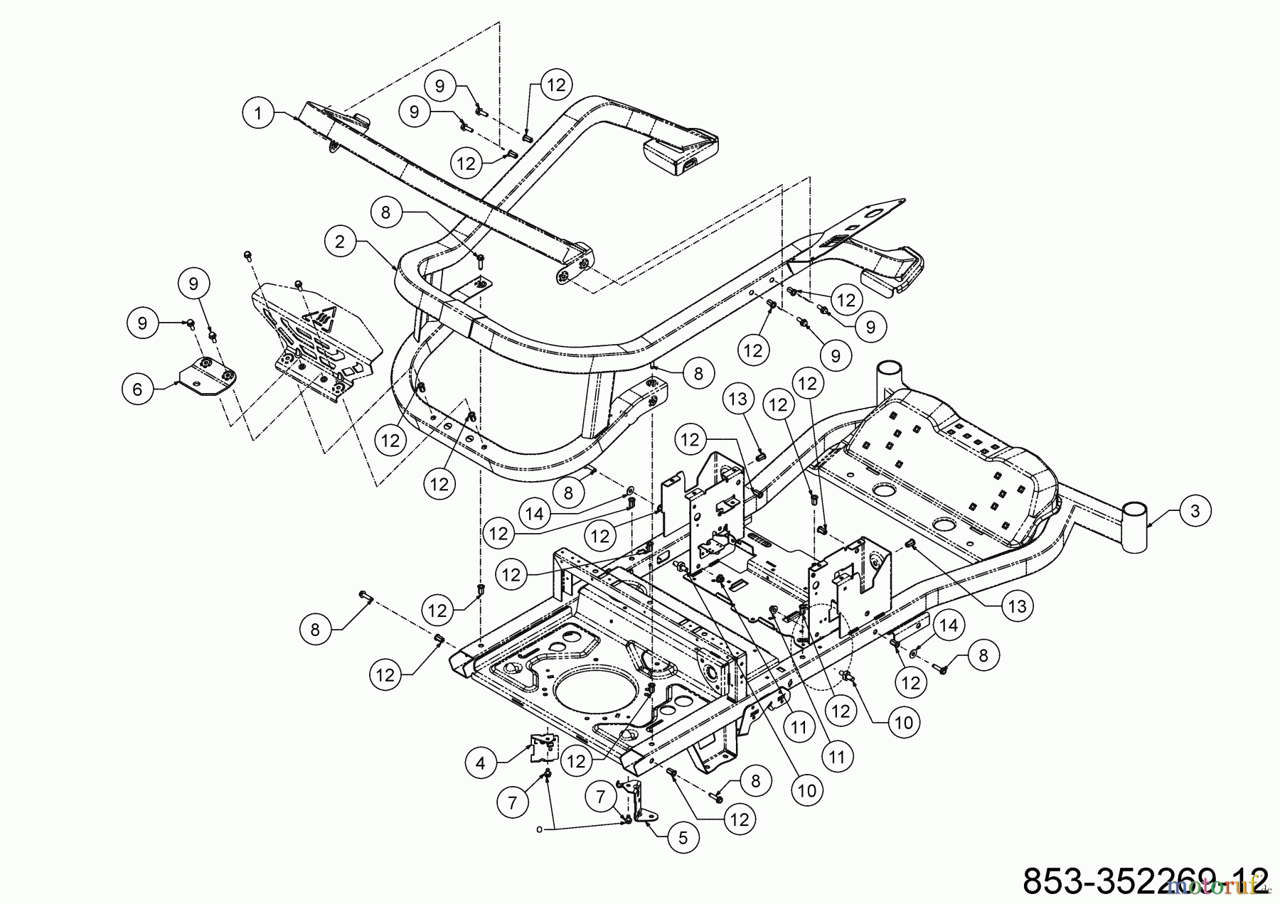Cub Cadet Zero Turn ZT2 50 ULTIMA 17RIEAC2010 (2022) Rahmen