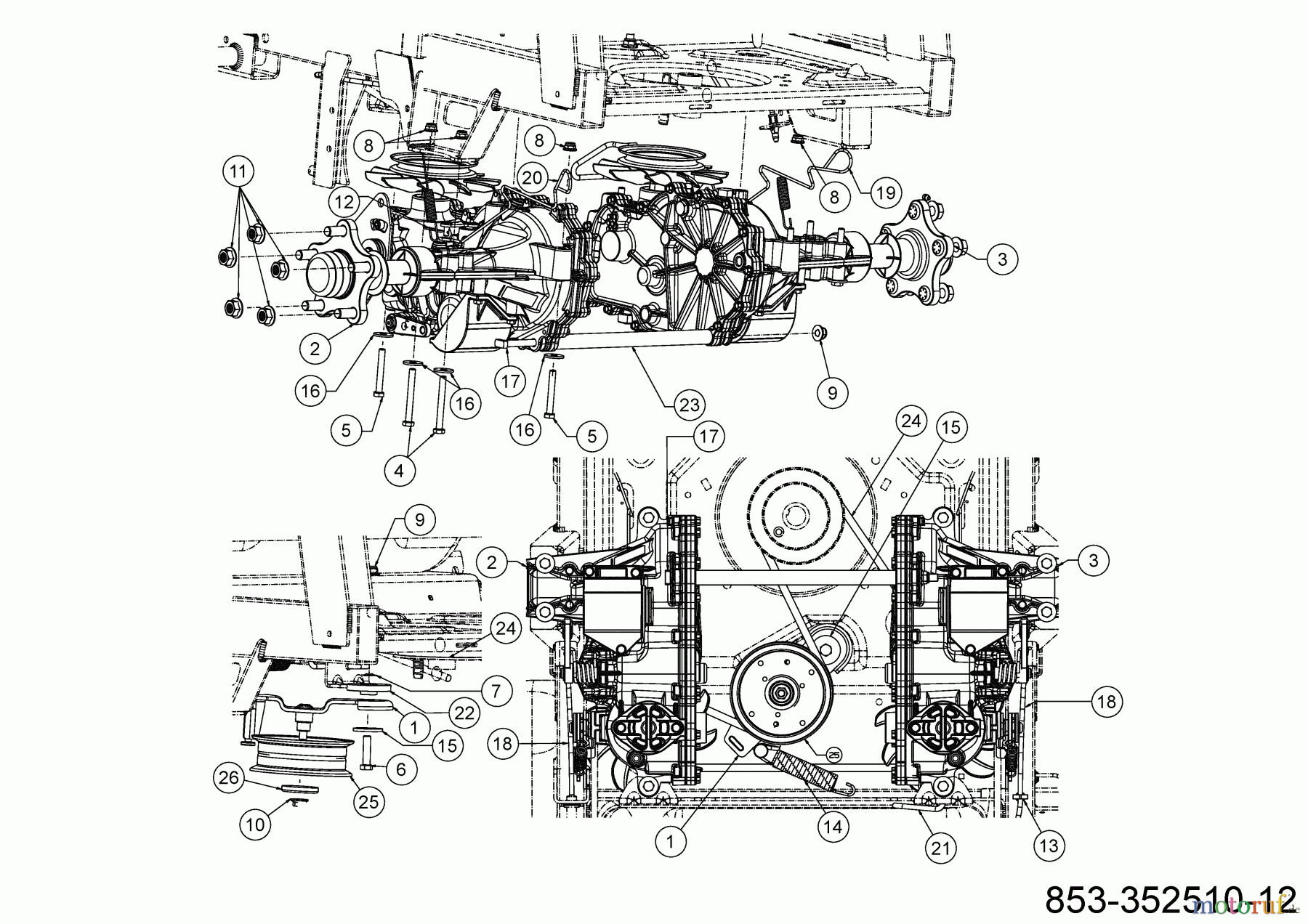 Cub Cadet Zero Turn XZ7 L122 ULTIMA 47AIAAA6603 (2021) Fahrantrieb