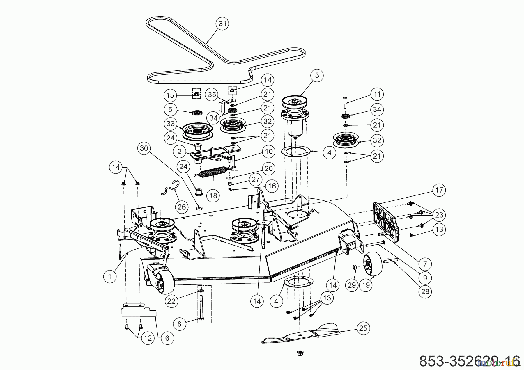 Cub Cadet Zero Turn XZ7 L122 ULTIMA 47AIAAA6603 (2023) Mähwerk