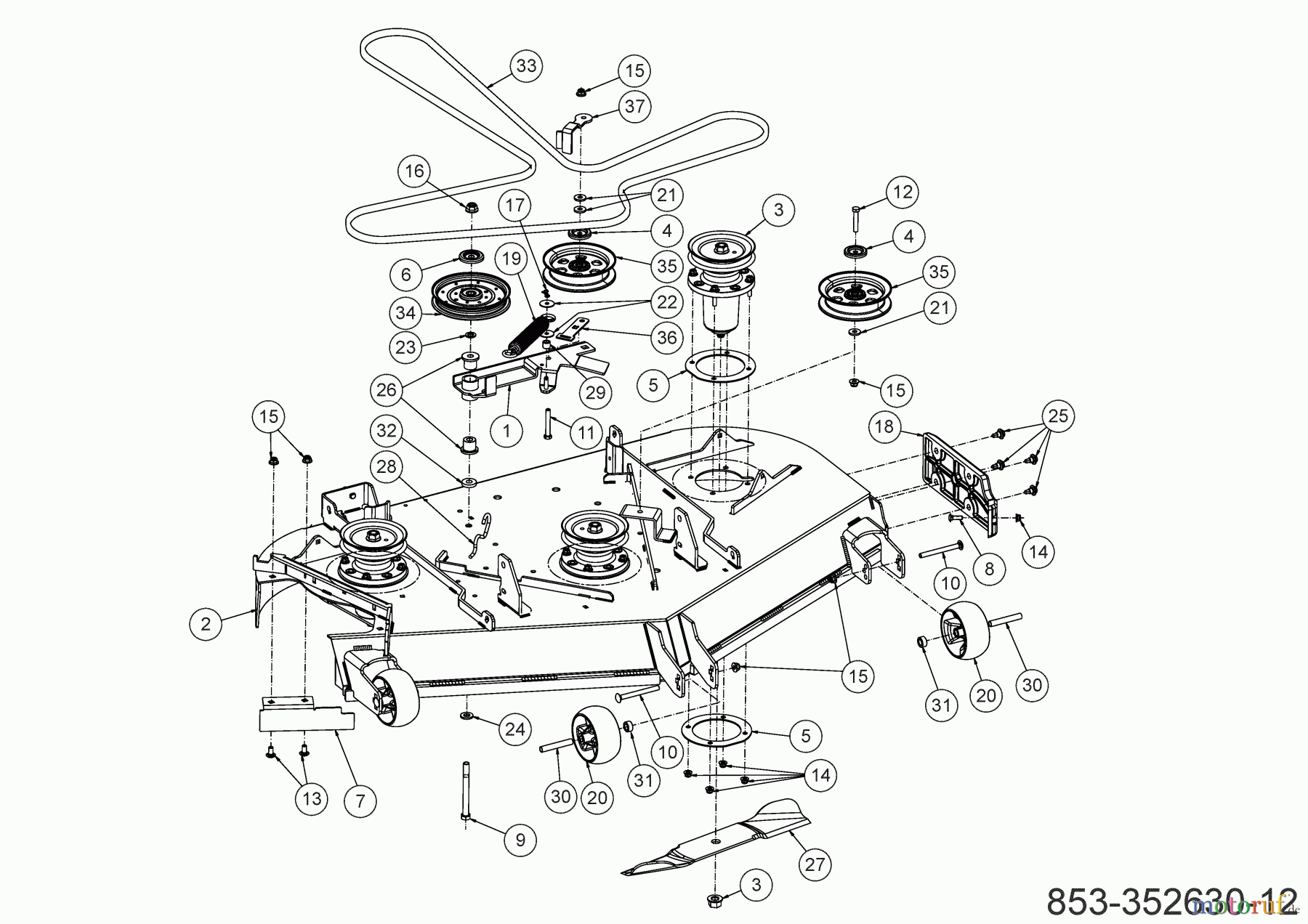 Cub Cadet Zero Turn XZ8 S137I ULTIMA 47ATCAB7603 (2023) Mähwerk