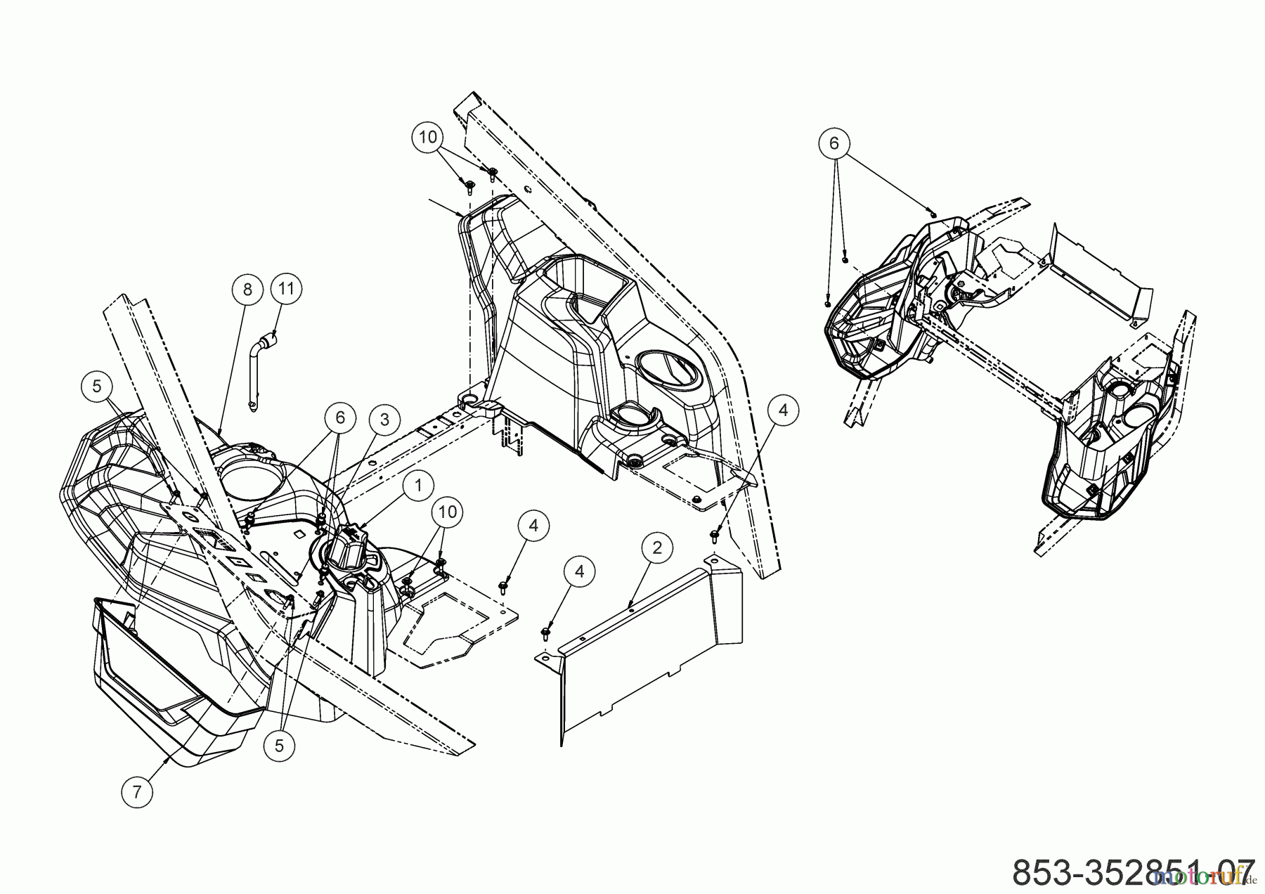 Cub Cadet Zero Turn XZ7 L122 ULTIMA 47AIAAA6603 (2023) Verkleidungen