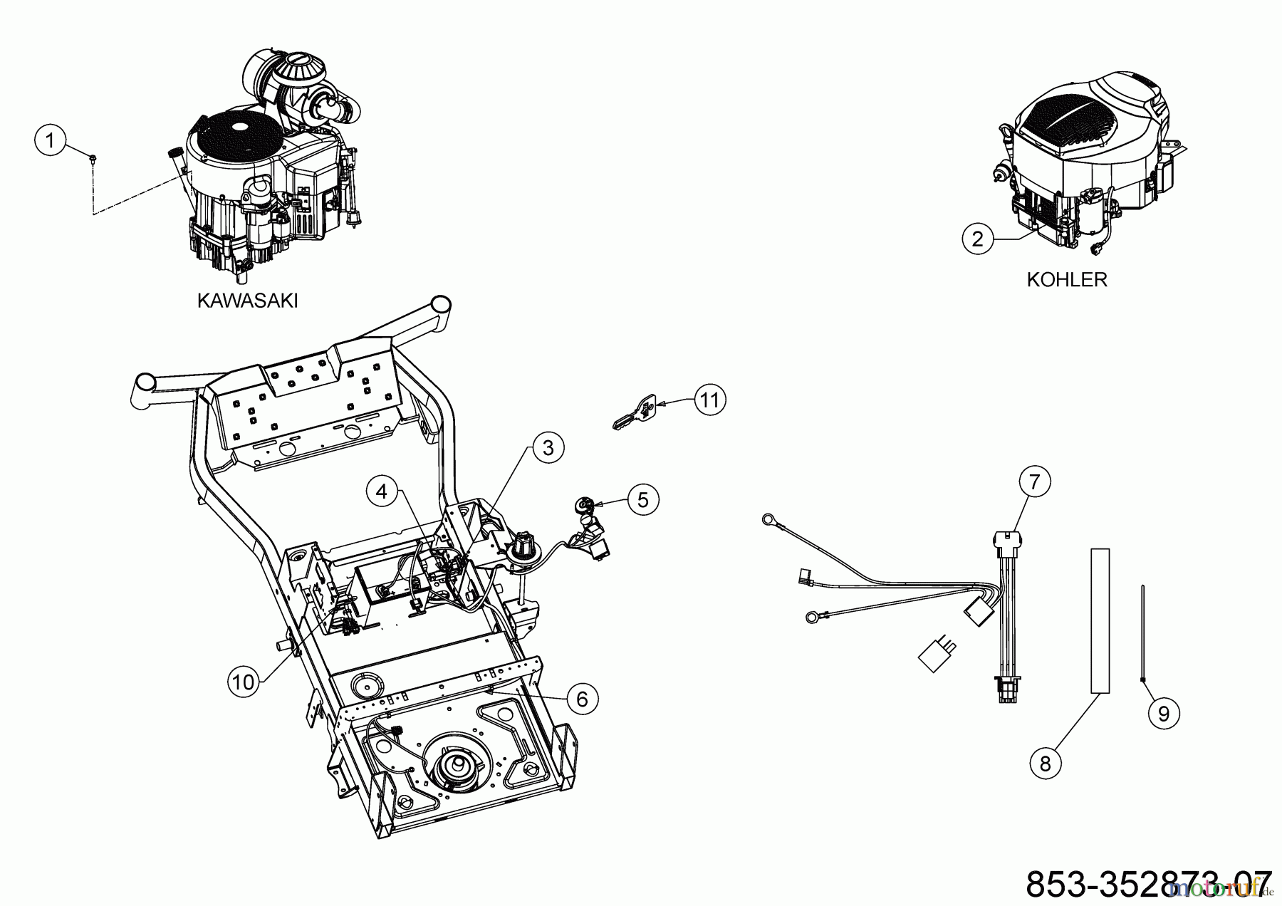 Cub Cadet Zero Turn XZ7 L152I ULTIMA 47ATAHA8603 (2021) Elektroteile
