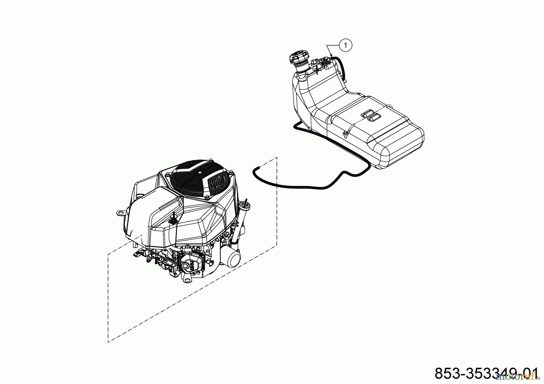 Cub Cadet Zero Turn XZ6 S107 17AAGBYE603 (2023) Kraftstoffschlauch