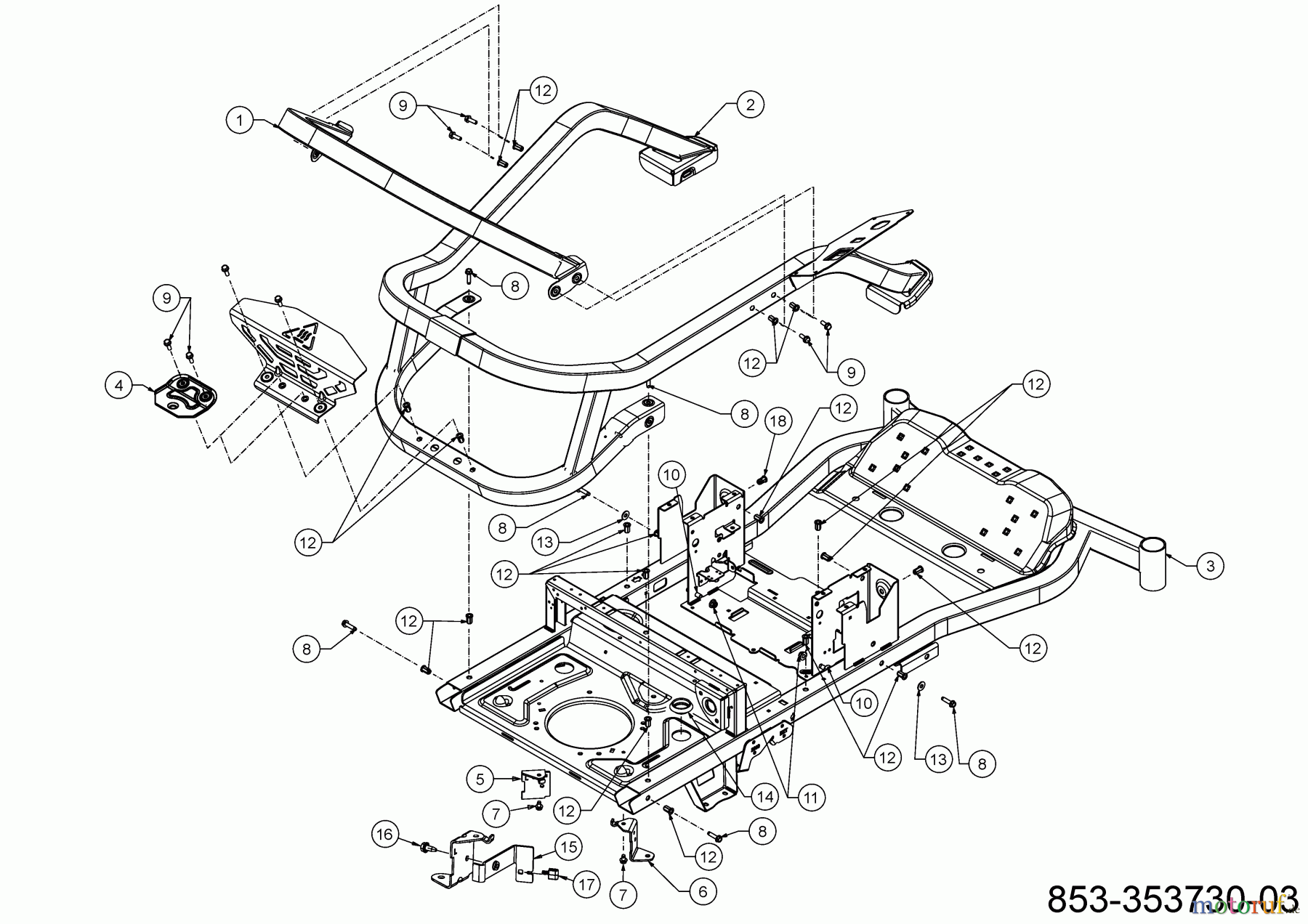 Cub Cadet Zero Turn XZ5 L127 17AIEACL603 (2021) Rahmen