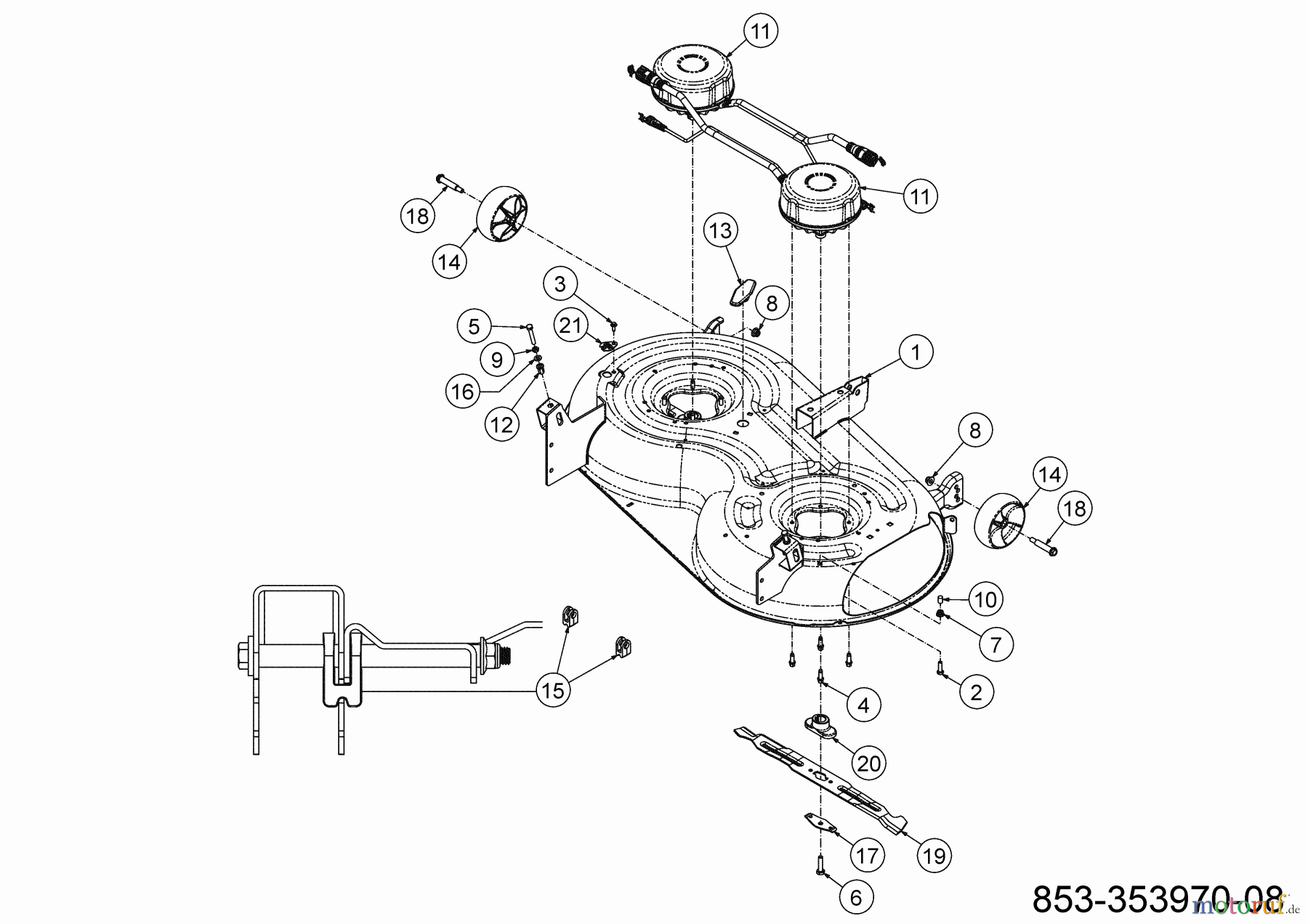 Cub Cadet Zero Turn XZ5 EL107 34BBA2CS603 (2023) Mähwerk