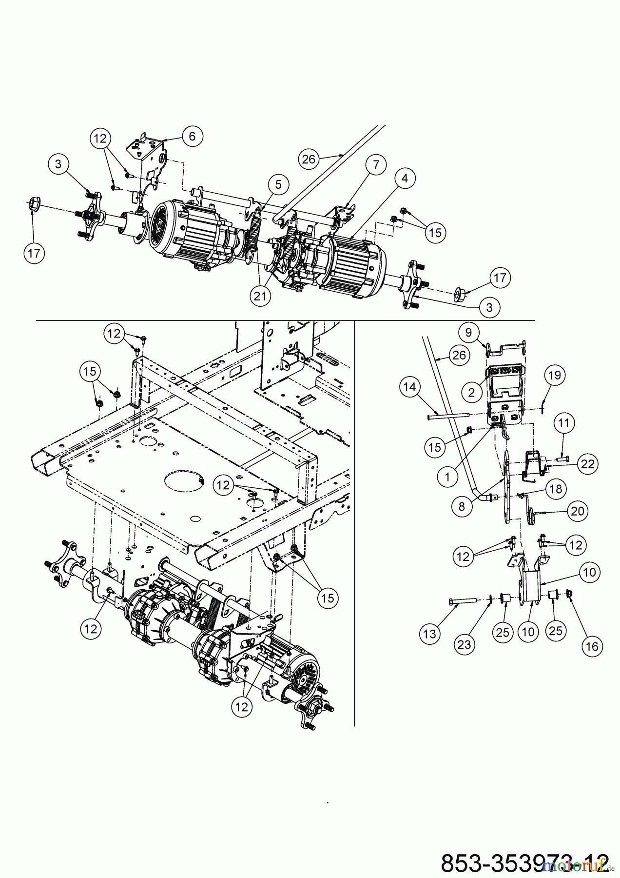 Cub Cadet Zero Turn XZ5 EL107 34BBA2CS603 (2023) Fahrantrieb