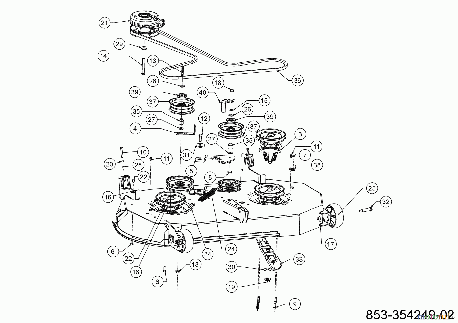 Cub Cadet Zero Turn XZ6 S107 17AAGBYE603 (2022) Mähwerk