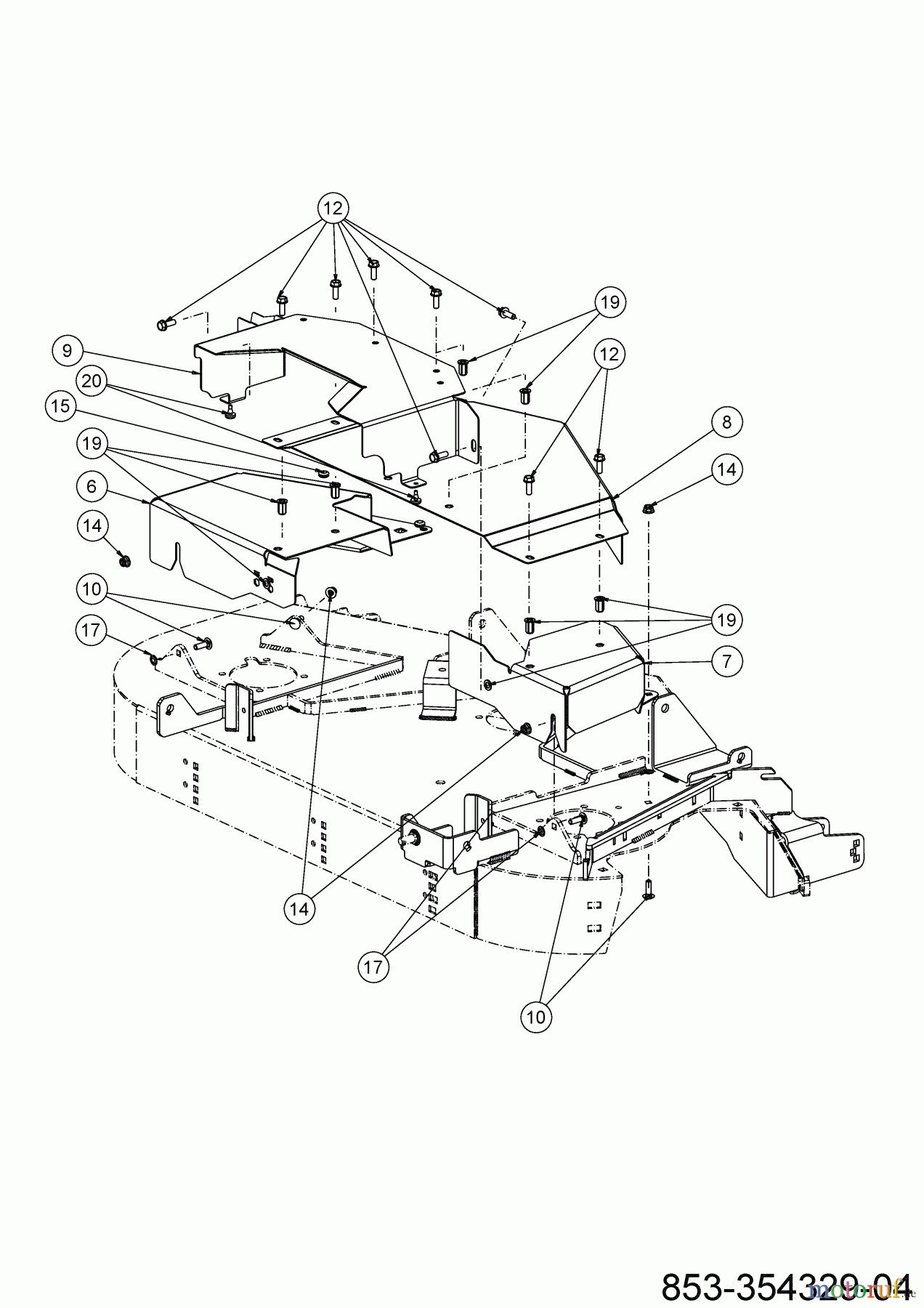 Cub Cadet Zero Turn XZ7 L122 ULTIMA 47AIAAA6603 (2021) Verkleidungen Mähdeck