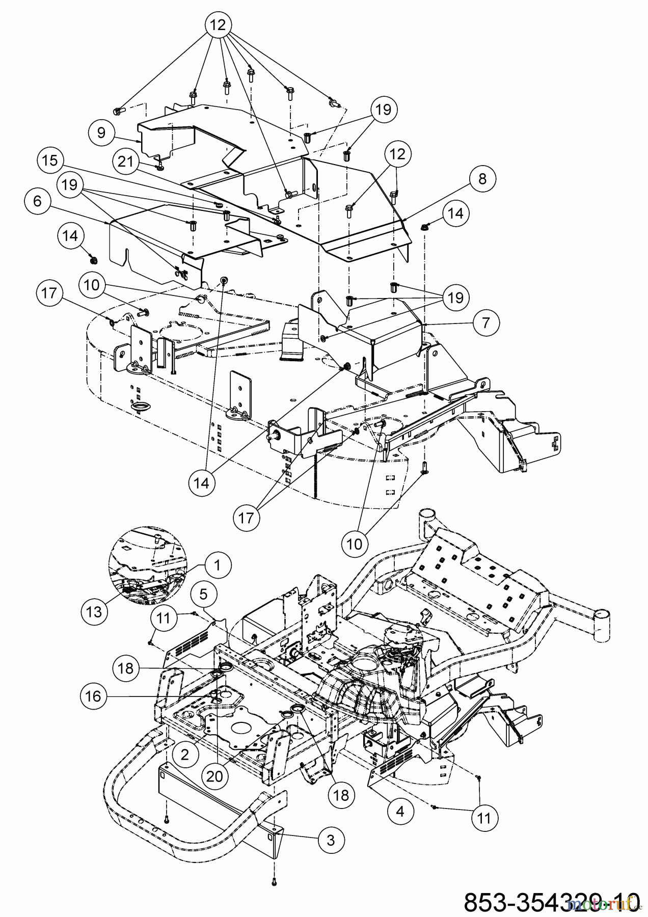 Cub Cadet Zero Turn XZ7 L122 ULTIMA 47AIAAA6603 (2023) Verkleidungen Mähdeck