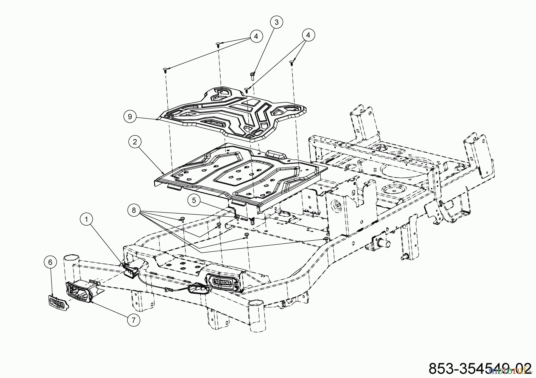 Cub Cadet Zero Turn XZ7 L122 ULTIMA 47AIAAA6603 (2023) Trittbrett, Beleuchtung