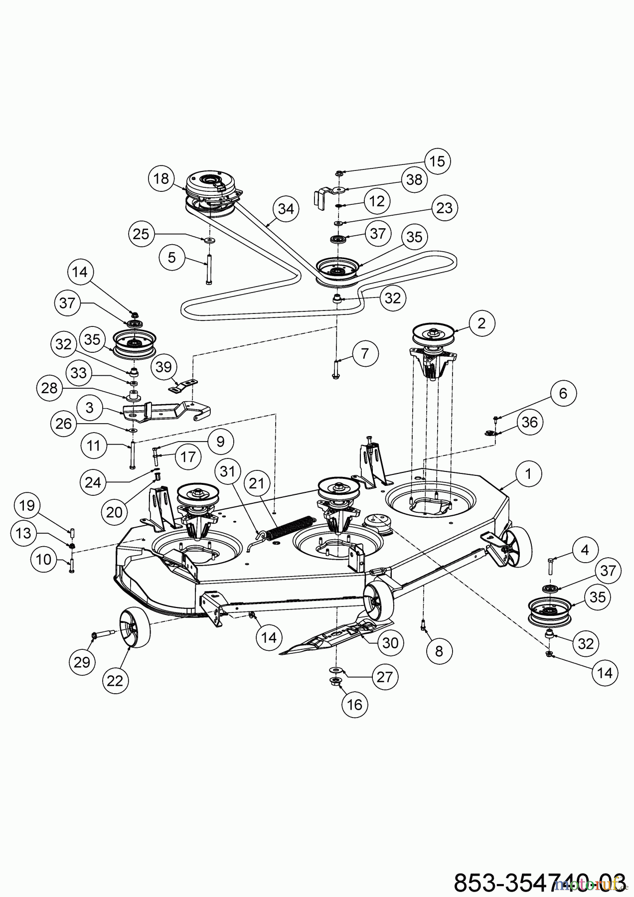Cub Cadet Zero Turn ZT2 50 ULTIMA 17RIEAC2010 (2022) Mähwerk