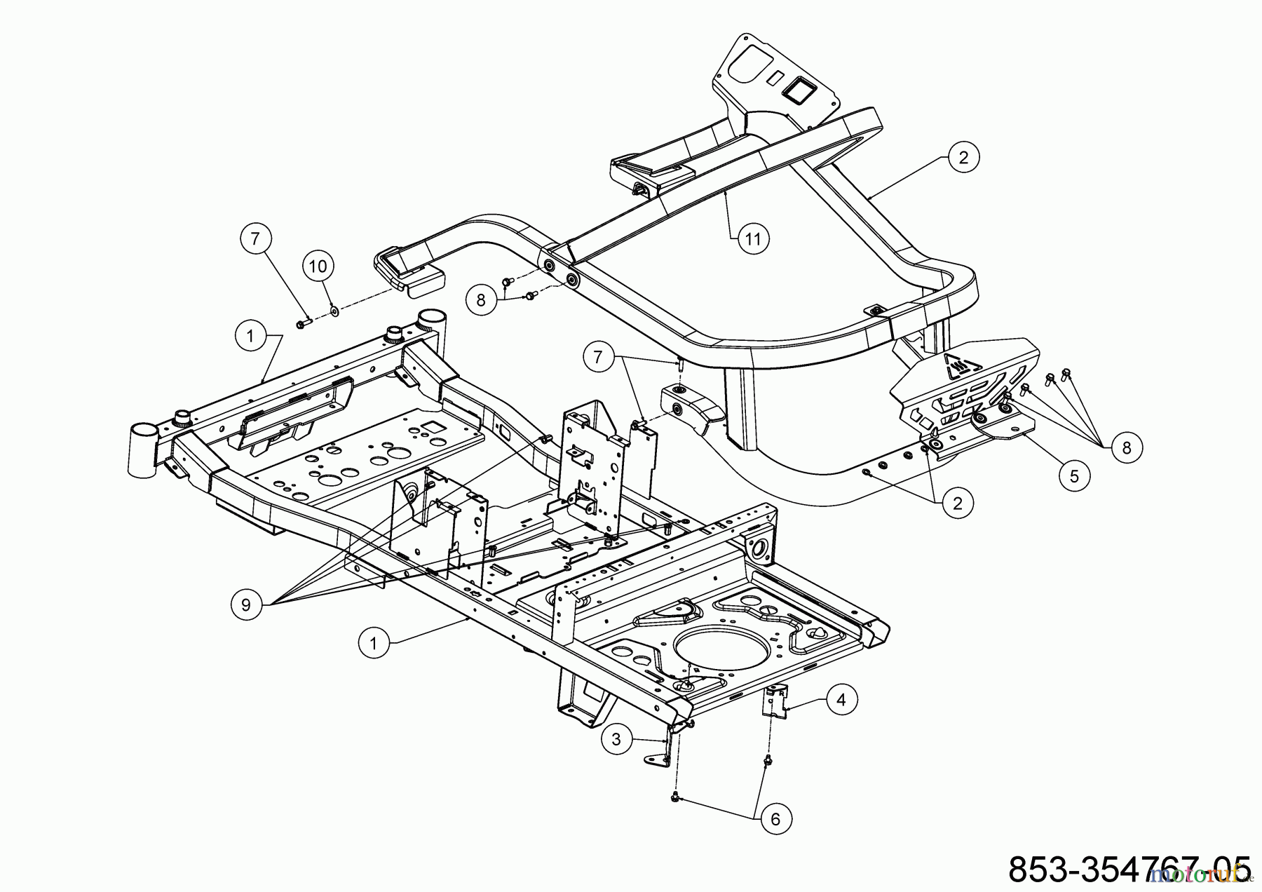 Cub Cadet Zero Turn XZ6 S127 17AIGGY2603 (2023) Rahmen