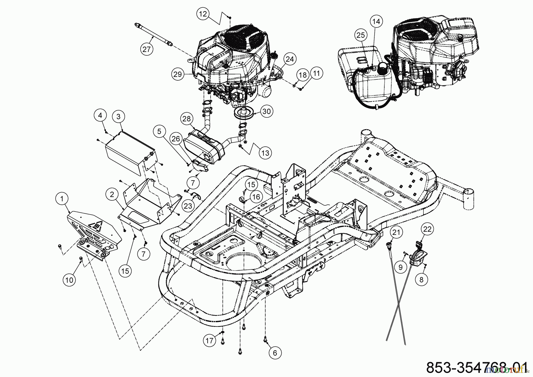 Cub Cadet Zero Turn XZ5 L107 17AAEACS603 (2021) Choke- und Gaszug, Motorzubehör ab 27.10.2020