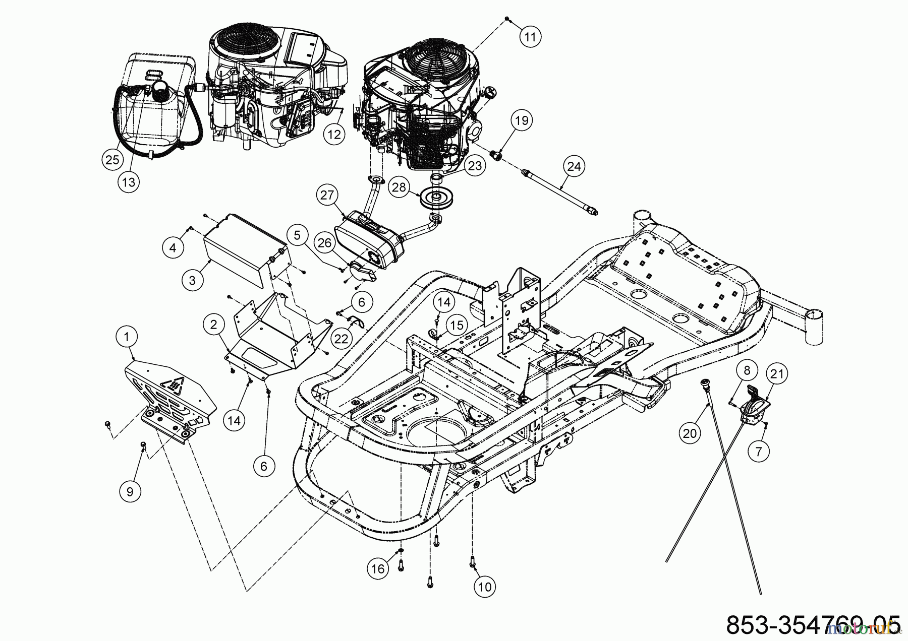 Cub Cadet Zero Turn XZ6 S127 17AIGGY2603 (2023) Choke- und Gaszug, Motorzubehör