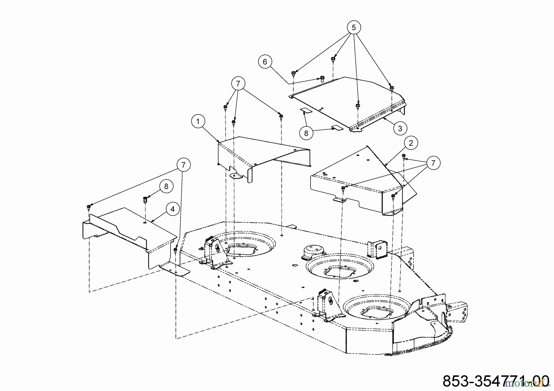 Cub Cadet Zero Turn XZ5 L137 17AIEAC3603 (2021) Mähwerksabdeckung