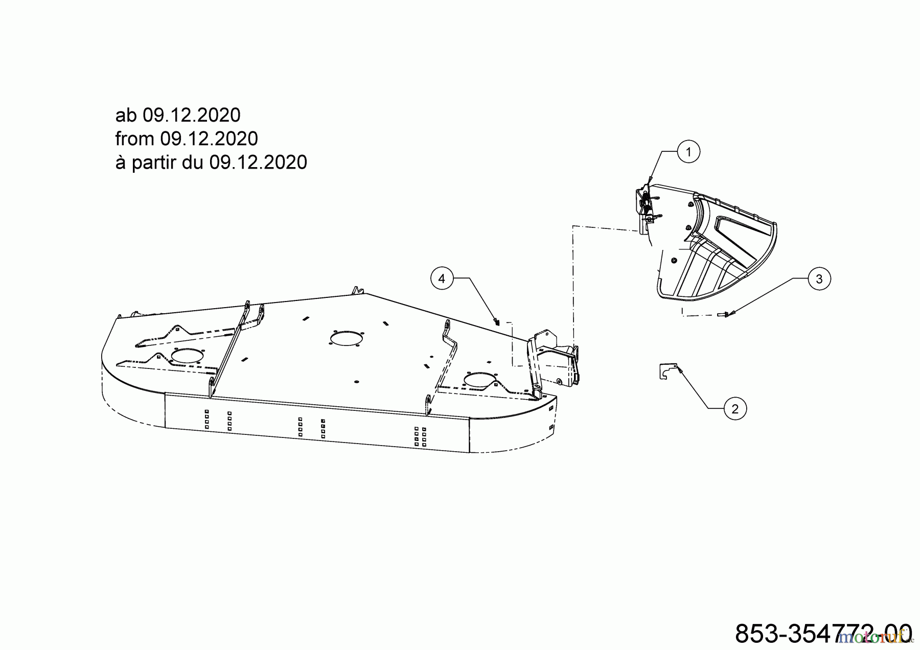 Cub Cadet Zero Turn XZ7 L122 ULTIMA 47AIAAA6603 (2023) Deflektor