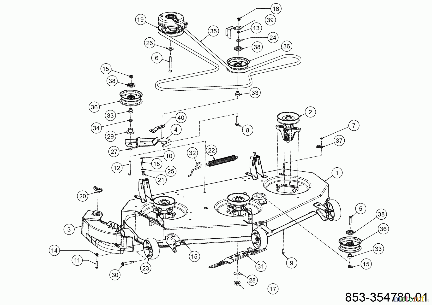 Cub Cadet Zero Turn XZ5 L127 17AIEACL603 (2022) Mähwerk
