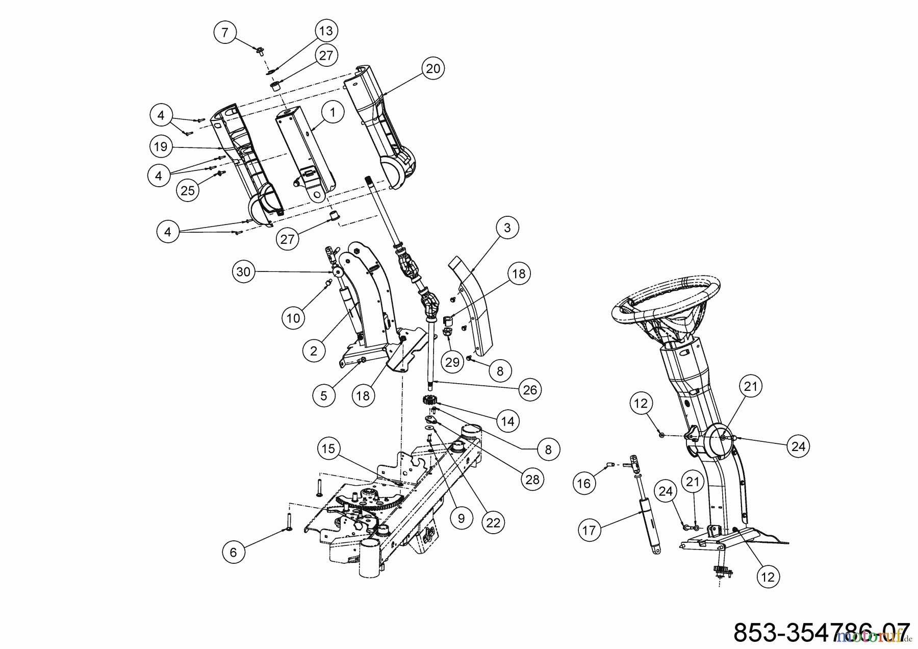 Cub Cadet Zero Turn XZ6 S107 17AAGBYE603 (2022) Lenkung