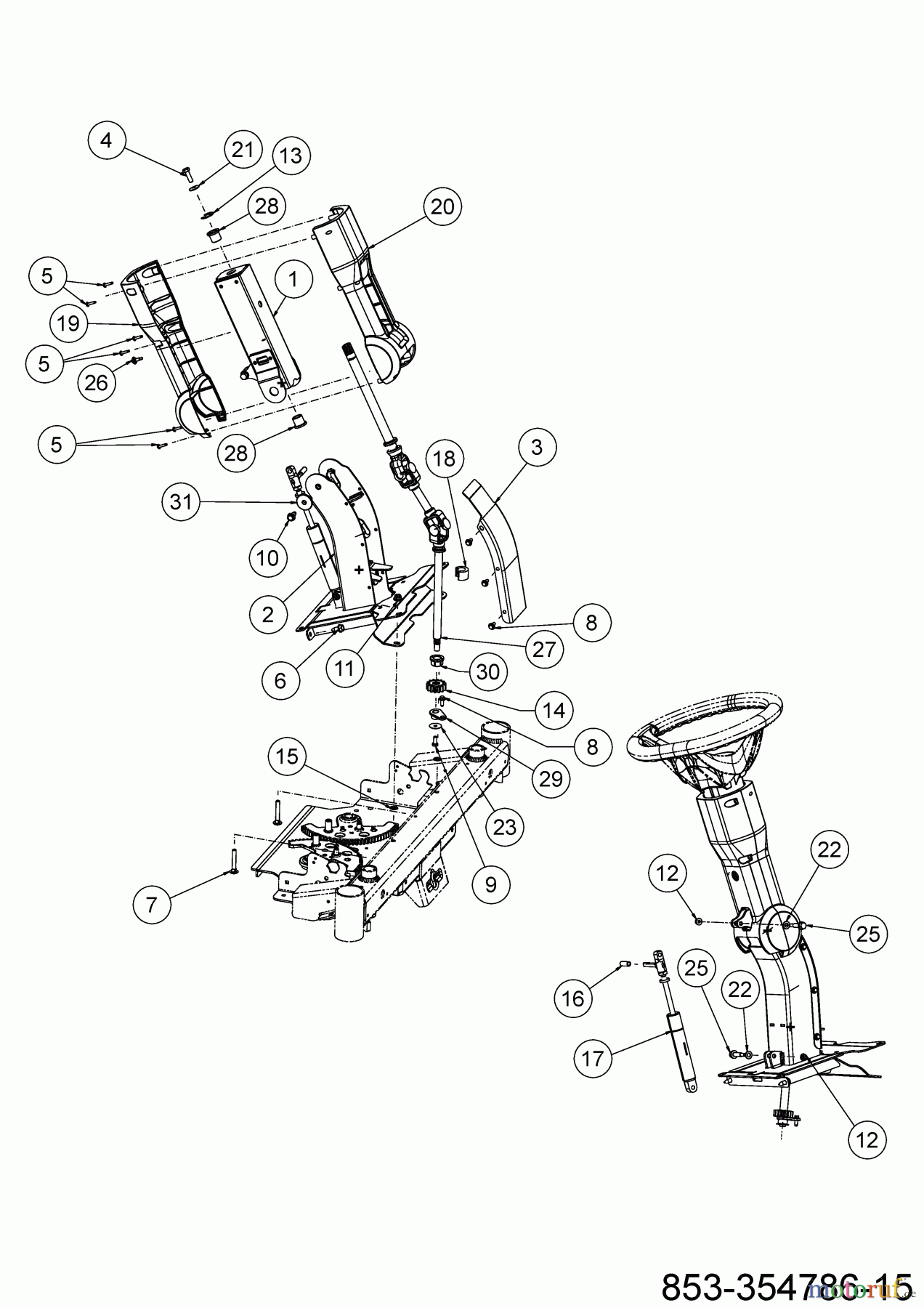 Cub Cadet Zero Turn XZ6 S107 17AAGBYE603 (2023) Lenkung