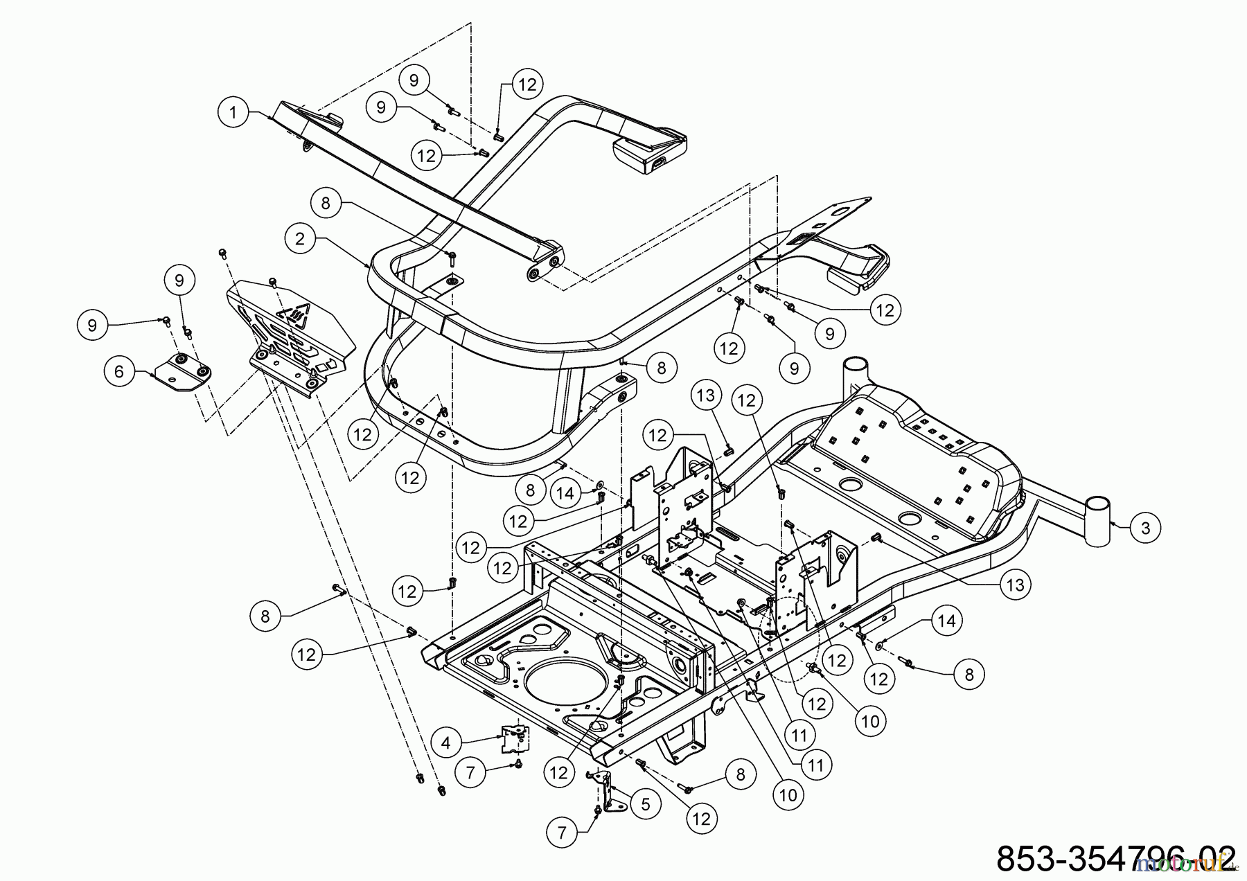 Cub Cadet Zero Turn XZ5 L137 17AIEAC3603 (2022) Rahmen