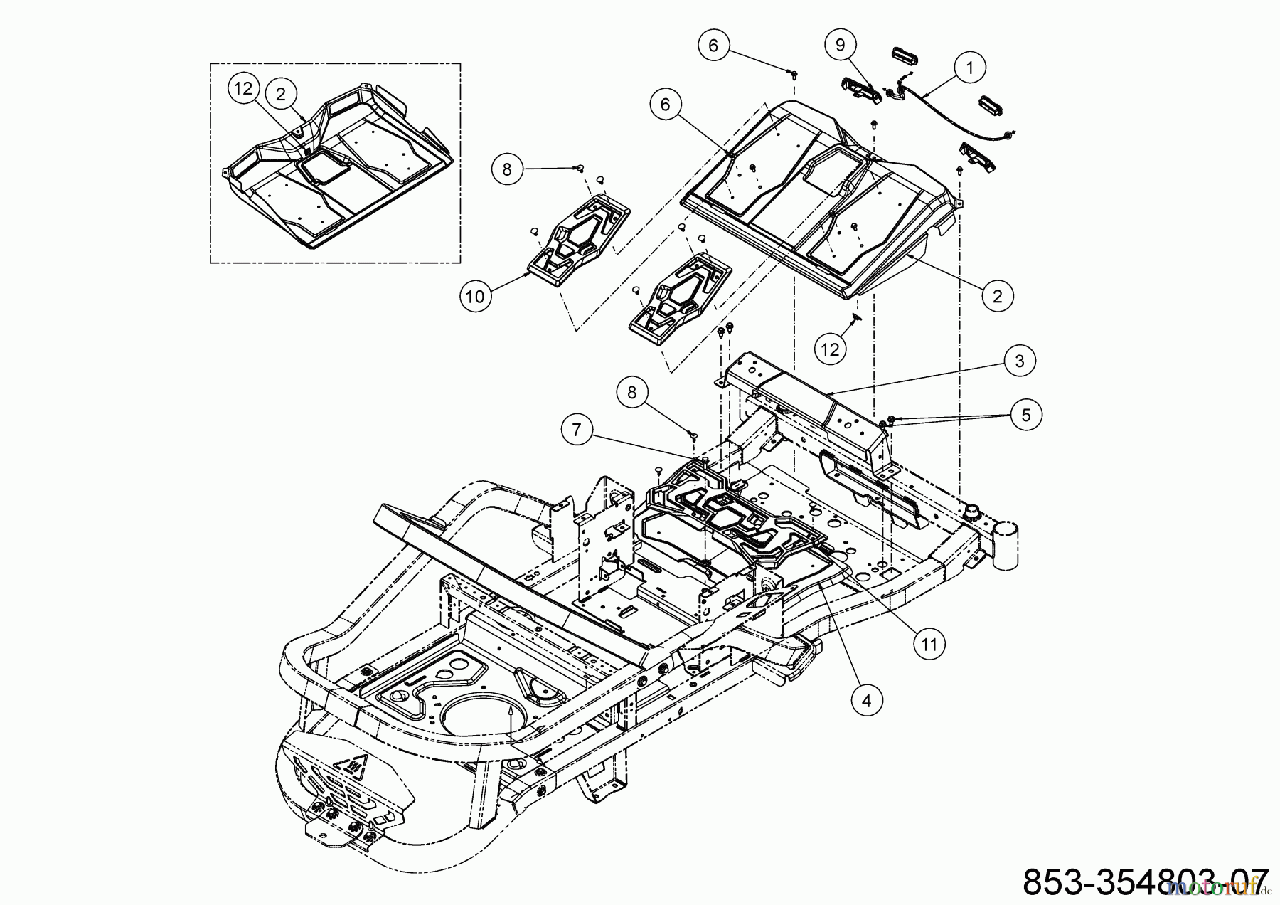 Cub Cadet Zero Turn XZ6 S107 17AAGBYE603 (2023) Trittbrett