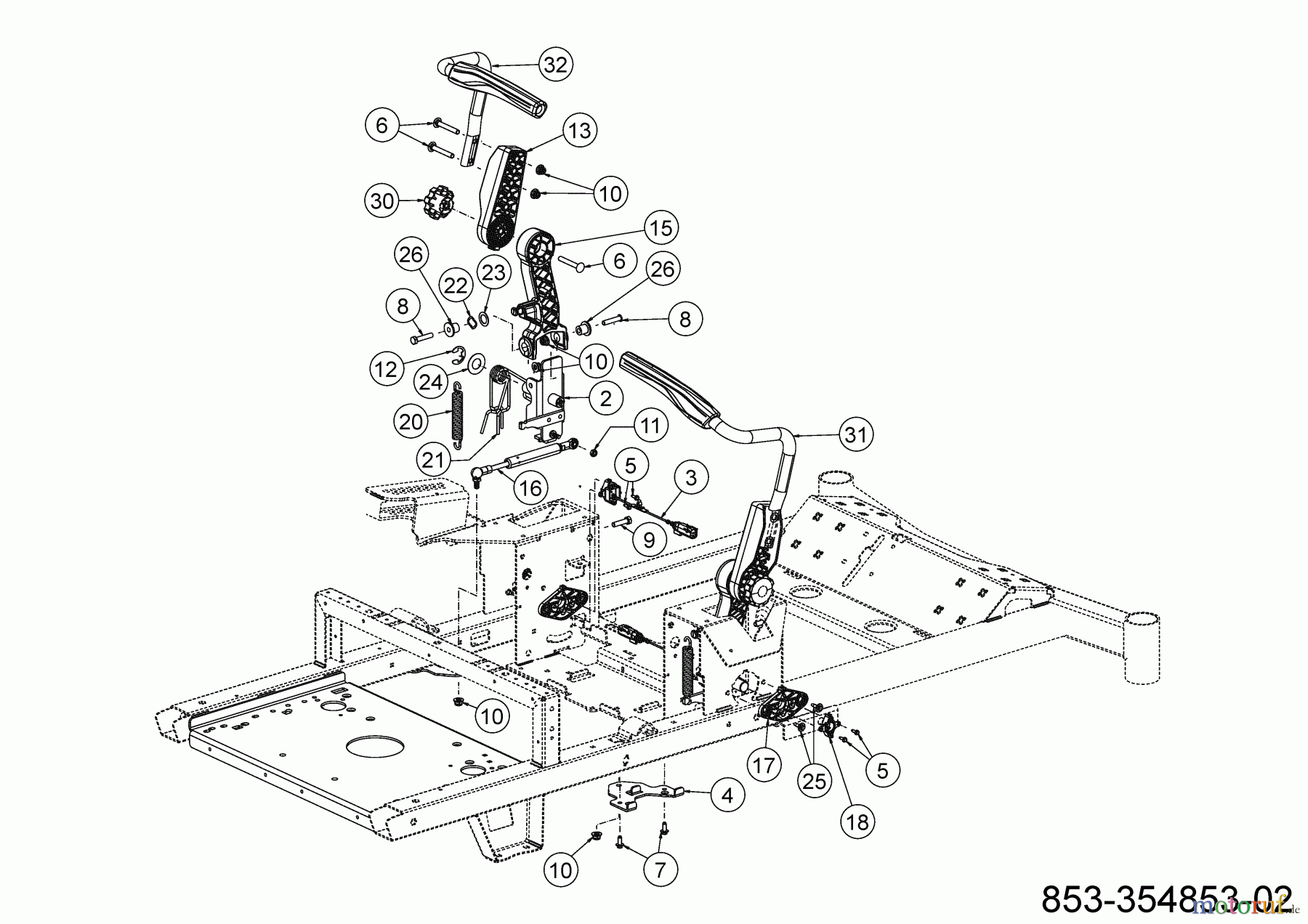 Cub Cadet Zero Turn XZ5 EL107 34BBA2CS603 (2023) Lenkung