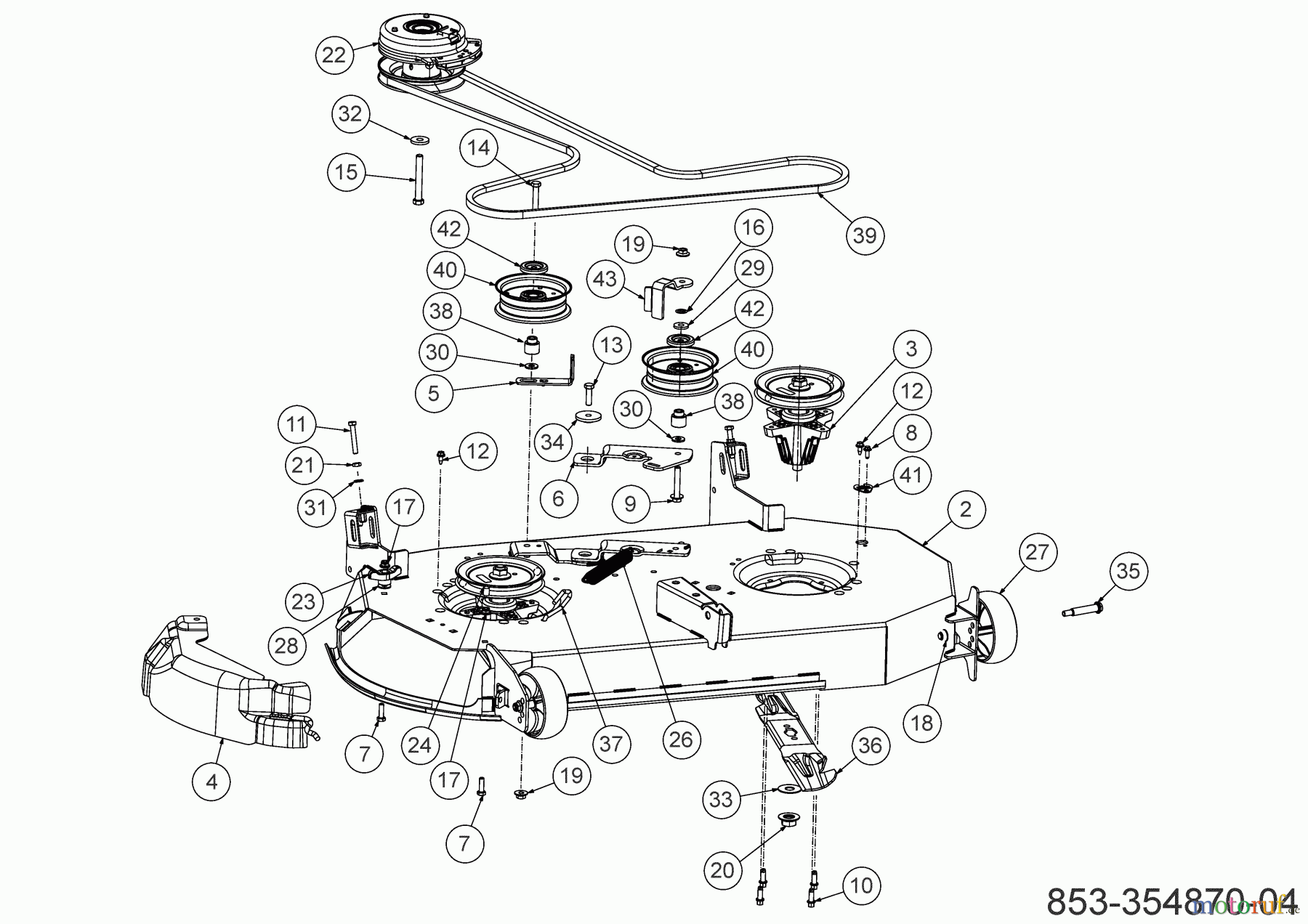 Cub Cadet Zero Turn XZ6 S107 17AAGBYE603 (2023) Mähwerk