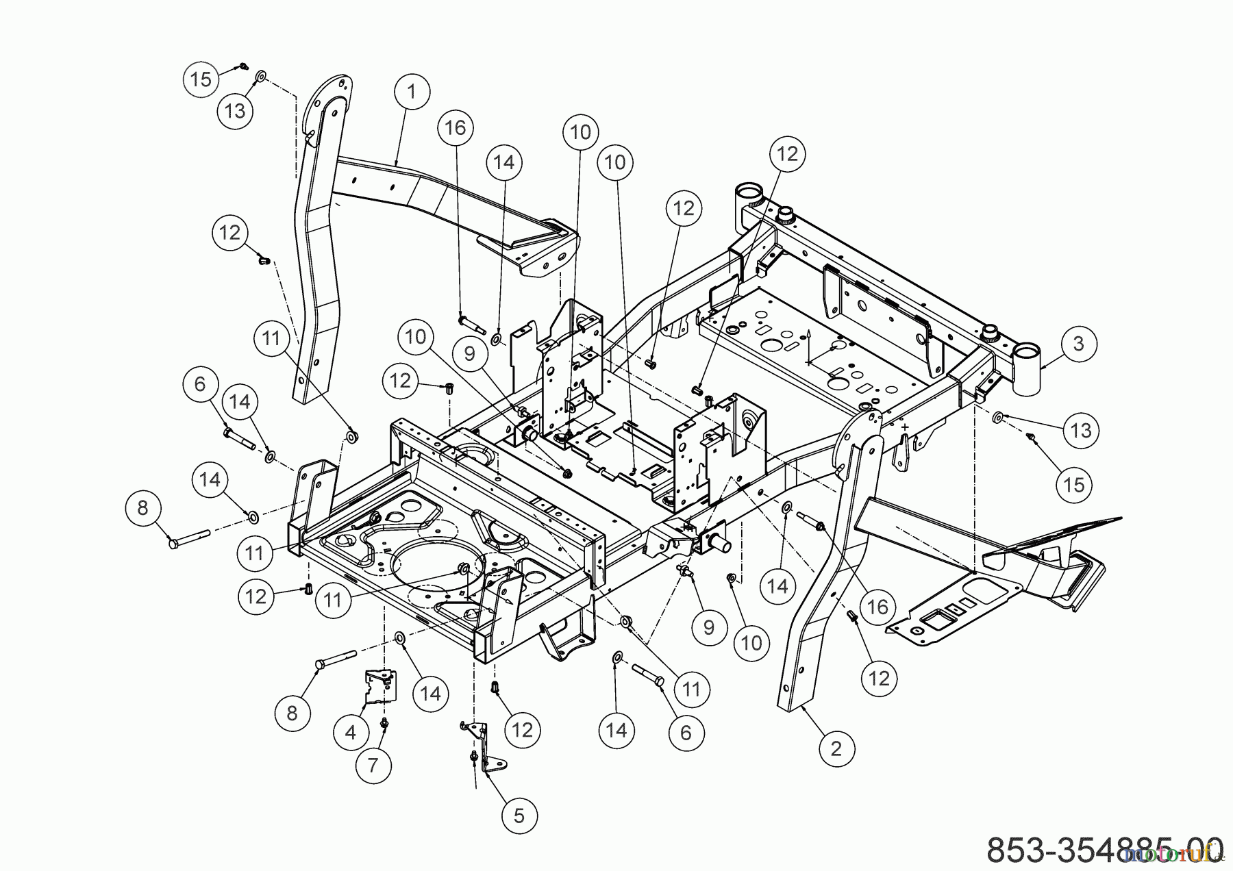 Cub Cadet Zero Turn XZ8 S122 ULTIMA 47AICAB6603 (2023) Rahmen