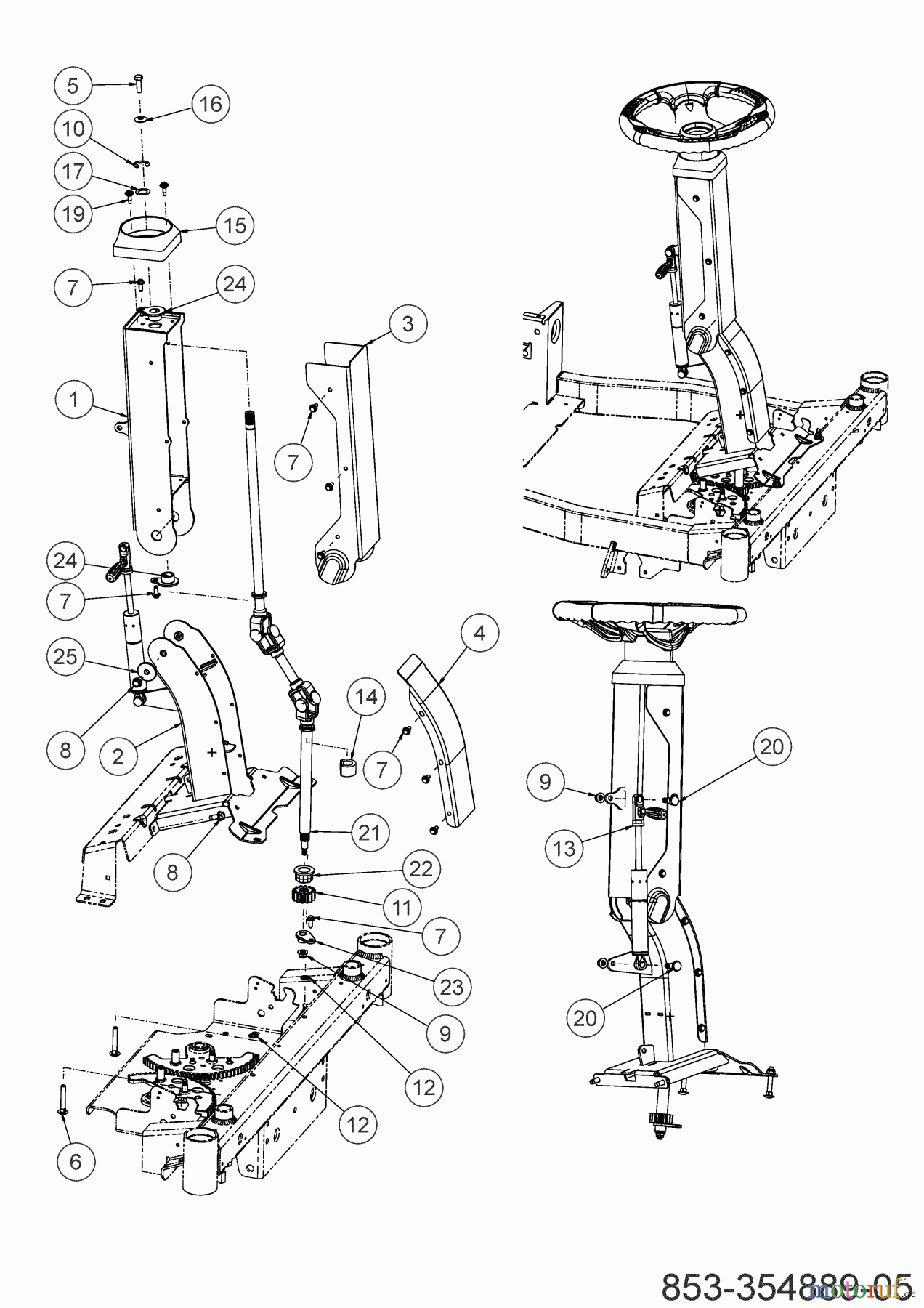 Cub Cadet Zero Turn XZ8 S122 ULTIMA 47AICAB6603 (2023) Lenkung