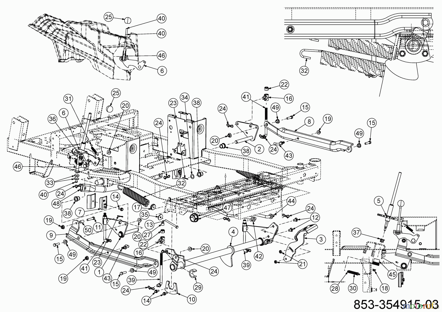 Cub Cadet Zero Turn XZ8 S137I ULTIMA 47ATCAB7603 (2023) Mähwerksaushebung