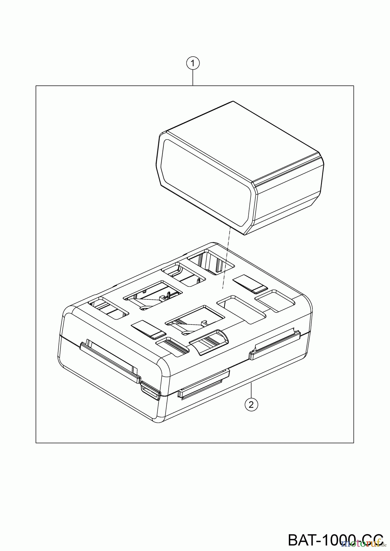 Cub Cadet Mähroboter XR5 2000 22AKHEFA603 (2022) Batterie und Gehäuse