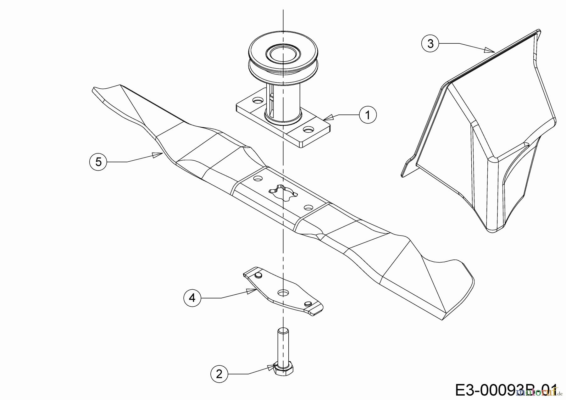 Cub Cadet Motormäher mit Antrieb LM2 CR46 12B-TS5C603 (2019) Messer, Messeraufnahme, Mulchstopfen