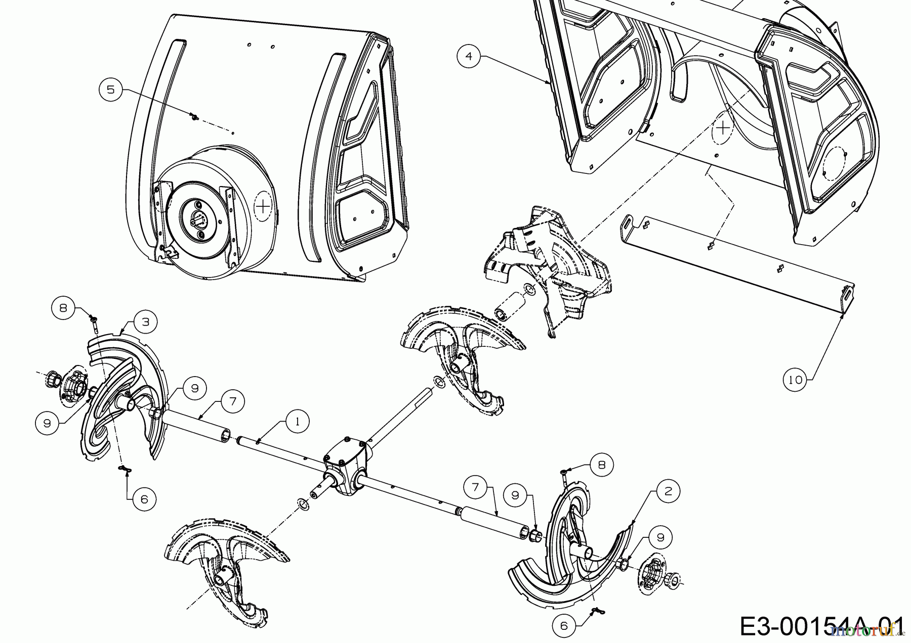  Cub Cadet Schneefräsen XS3 66 SWE 31AY5EVX603 (2024) Fräsgehäuse, Schnecke, Schneckengetriebe