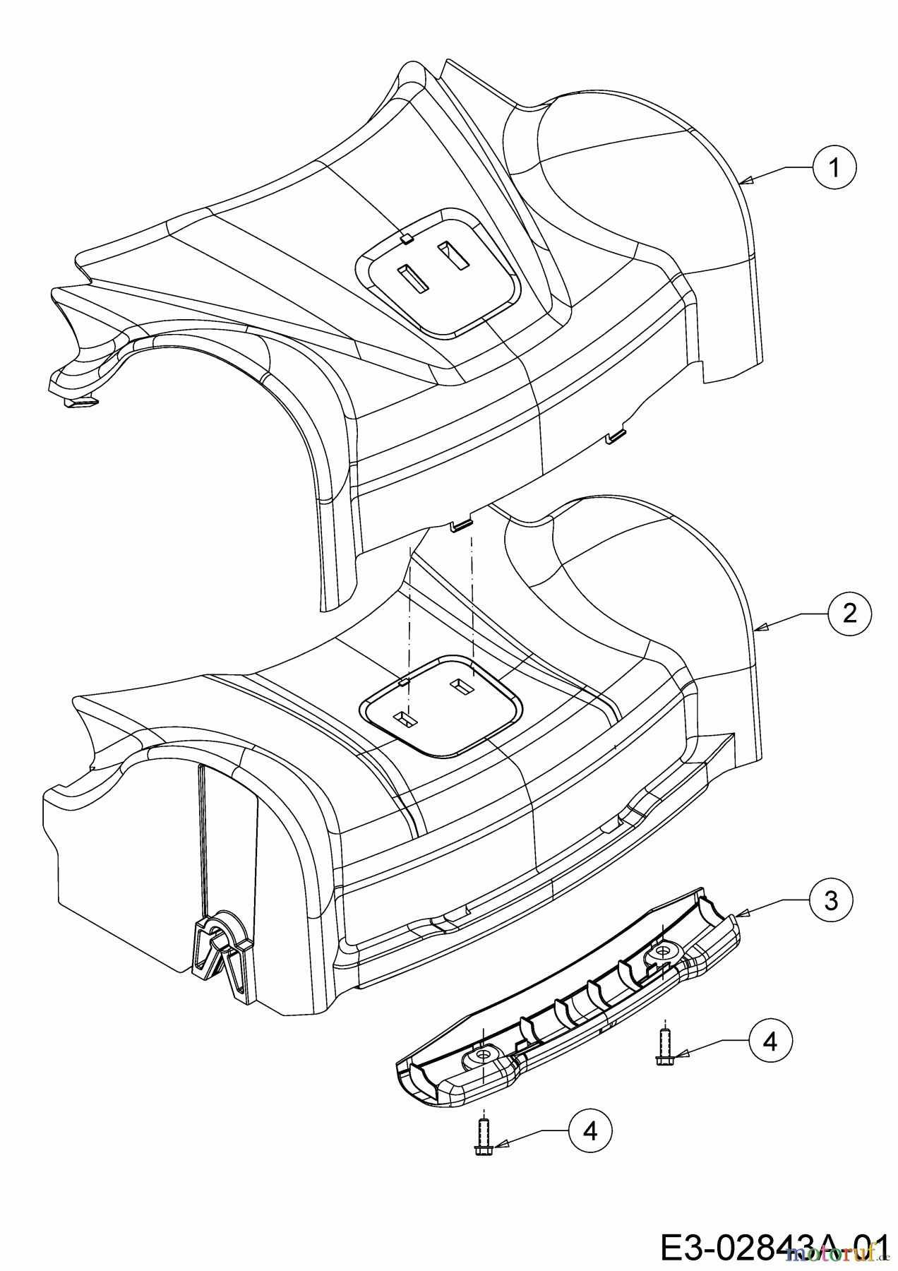 Cub Cadet Motormäher mit Antrieb LM3 CRC46S 12DBTVSC603 (2023) Abdeckung Vorderachse
