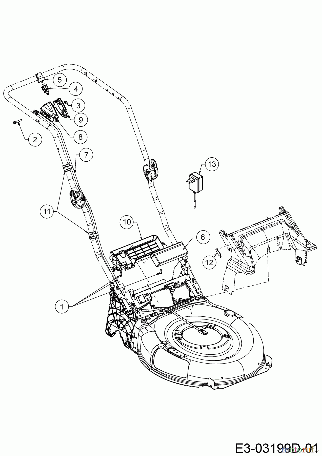 Cub Cadet Motormäher mit Antrieb LM2 DR46ES 12ECTQS7603 (2022) Elektroteile
