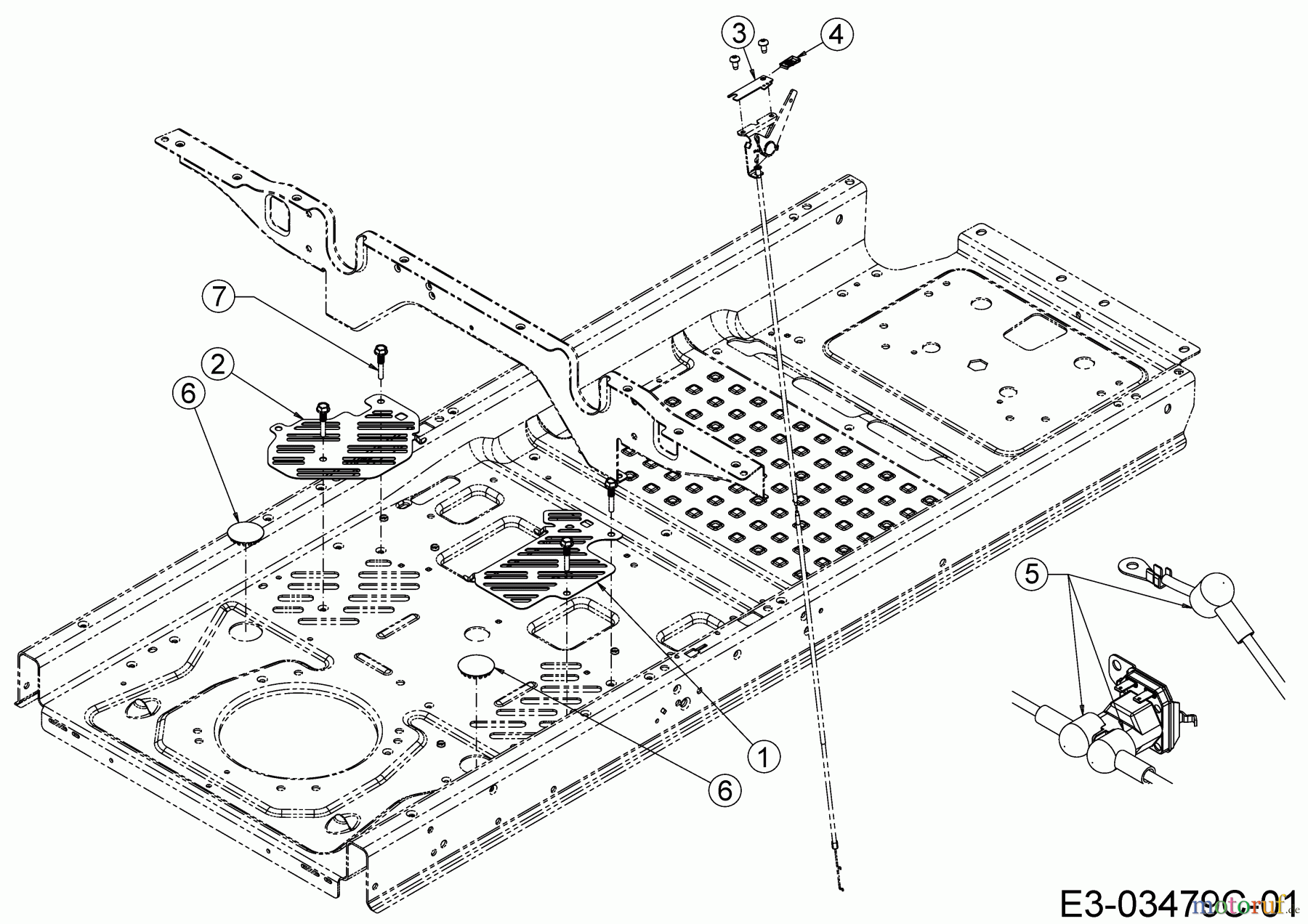 Cub Cadet Zero Turn XZ2 127 17BICBYQ603 (2021) Halteplatten Rahmen