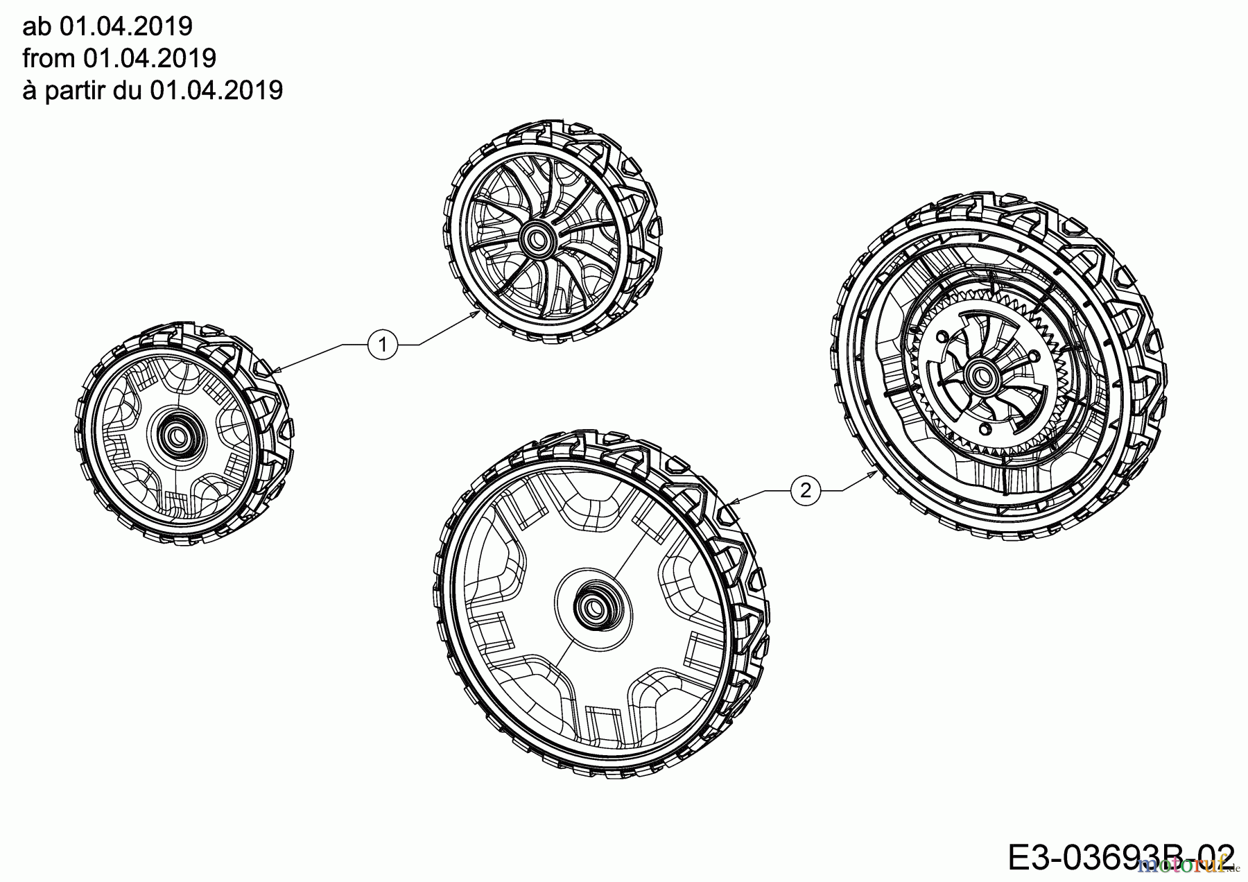  Cub Cadet Motormäher mit Antrieb LM3 ER53S 12CBPV7D603 (2021) Räder ab 01.04.2019