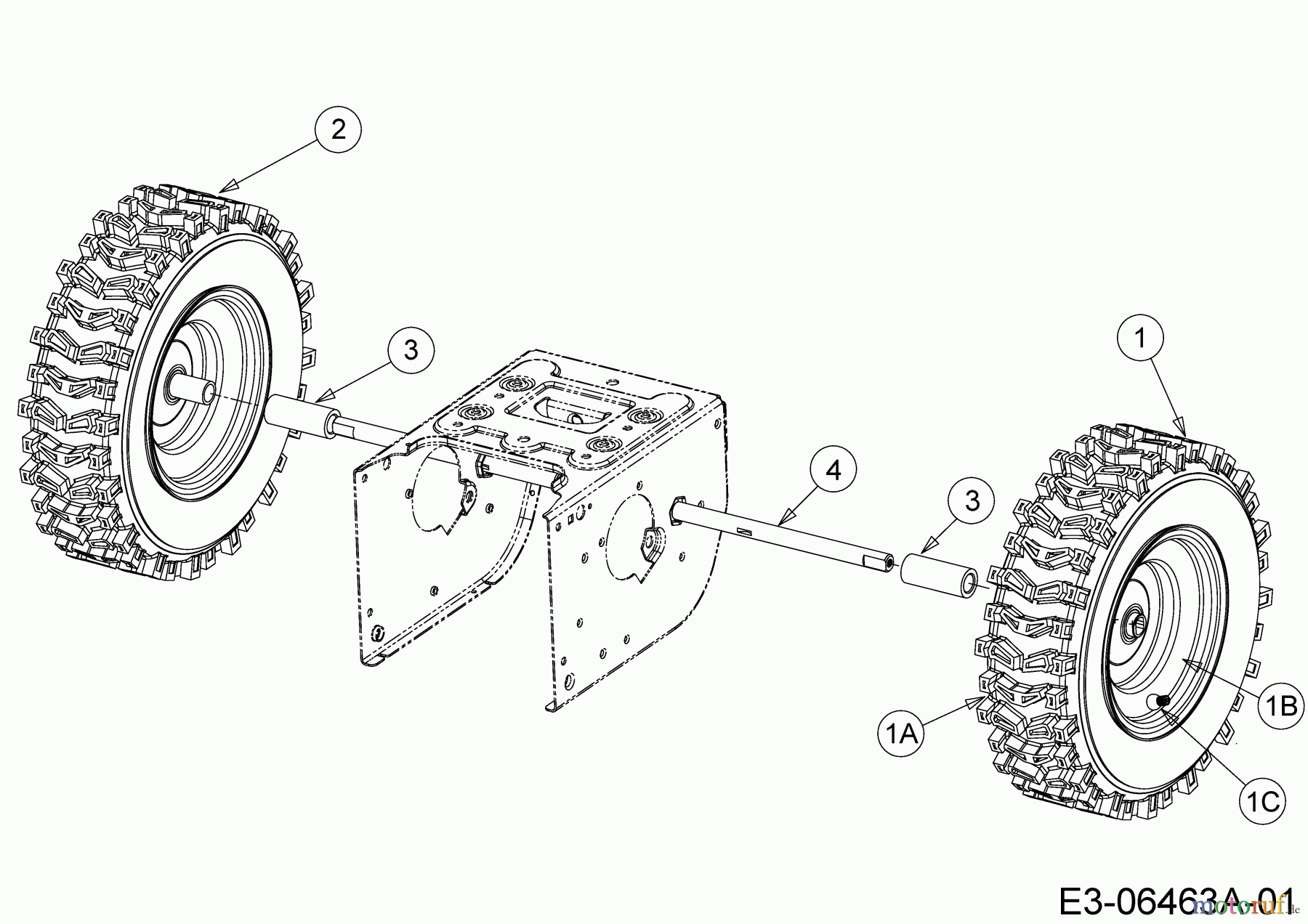  Cub Cadet Schneefräsen XS3 66 SWE 31AY5EVX603 (2024) Räder 16x4.8x8