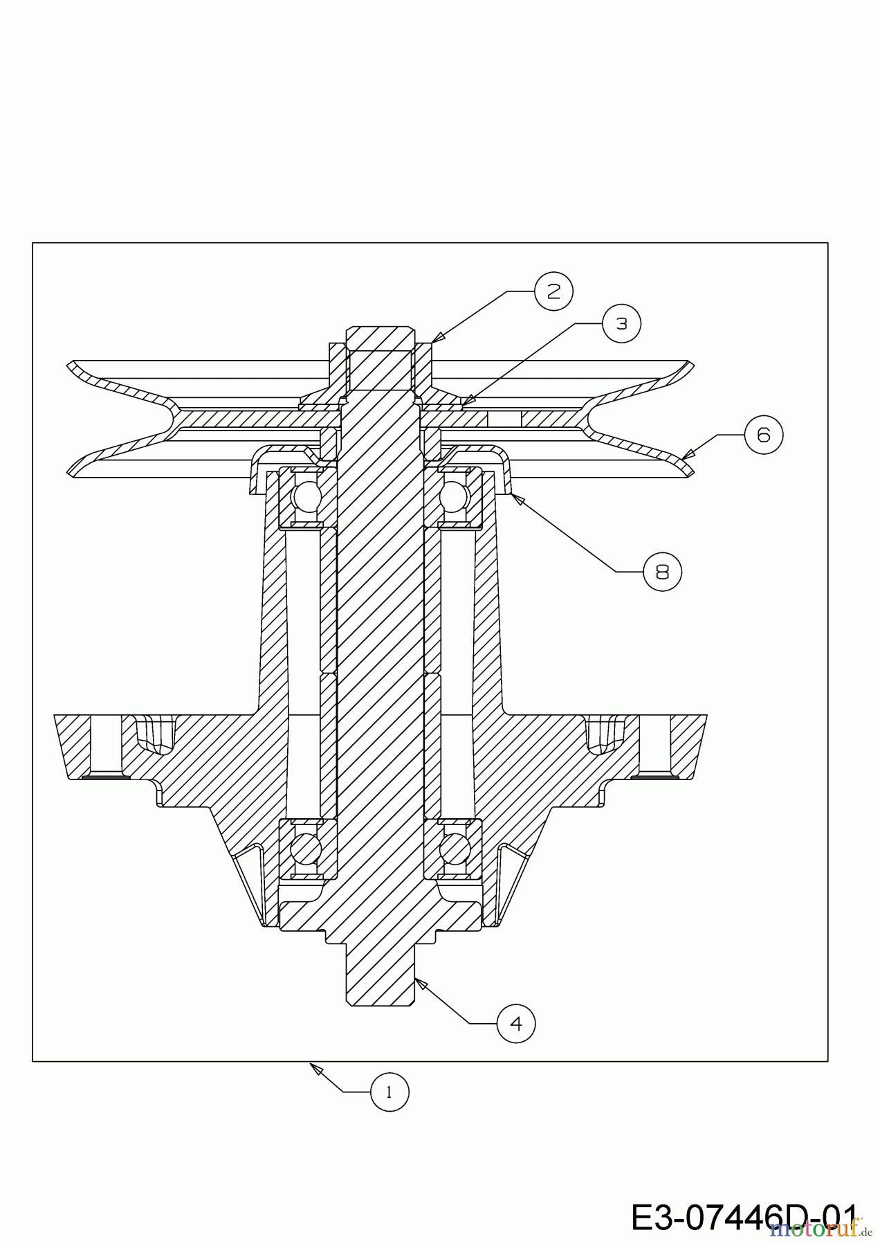 Cub Cadet Rasentraktoren XT1 OS96 13C8A1CF603 (2021) Messerspindel 618-04474B
