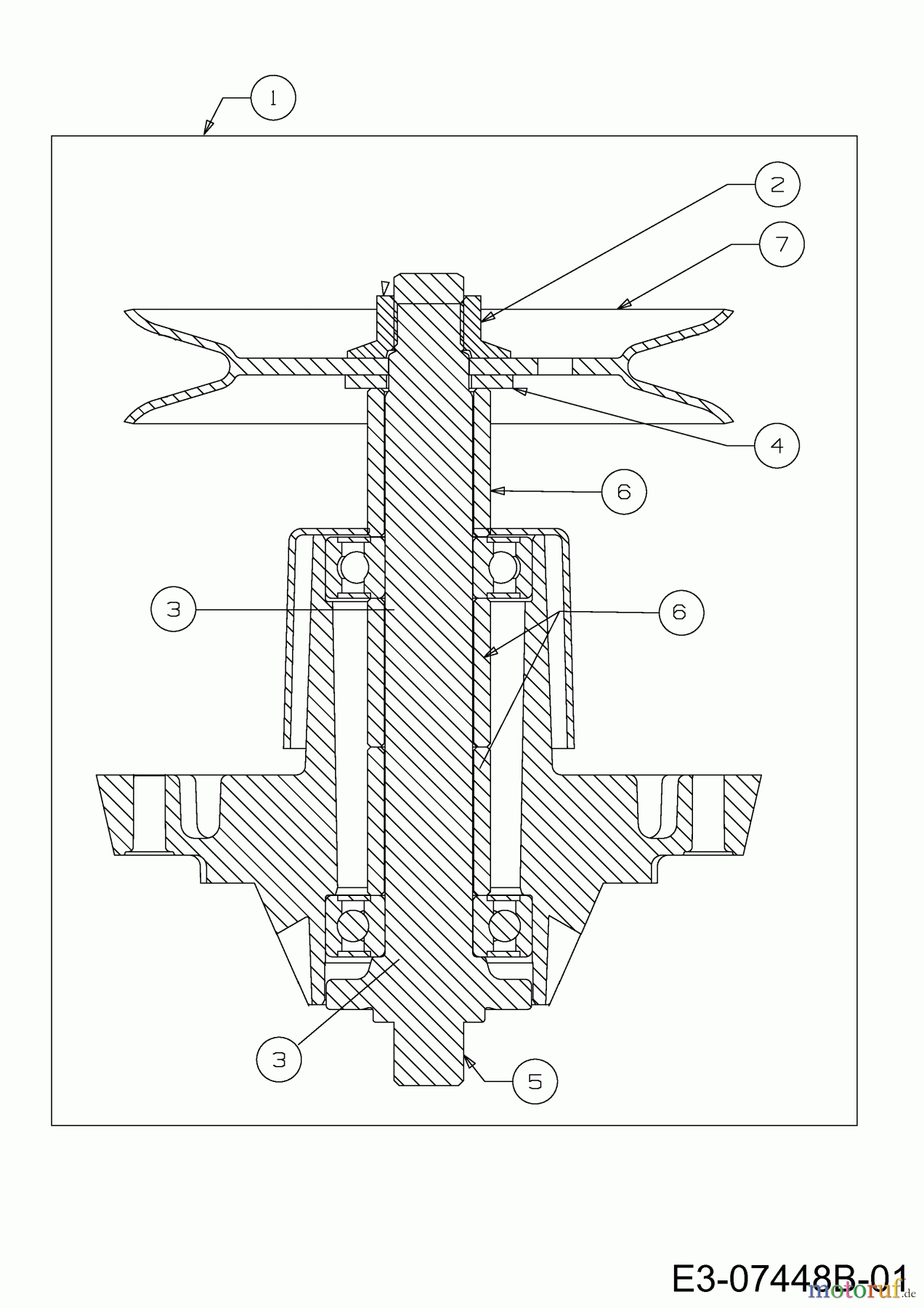 Cub Cadet Rasentraktoren LT1 NR92 13AB77BE603 (2023) Messerspindel 618-0409C