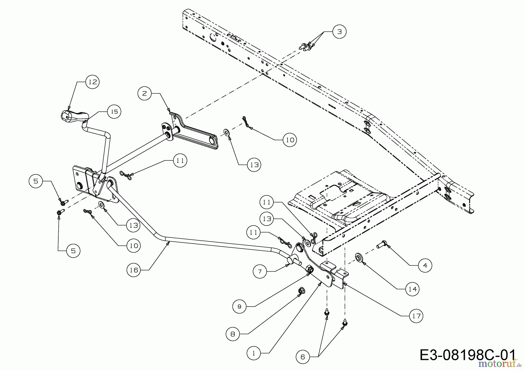 Cub Cadet Rasentraktoren LR2 FR60 13B521SC603 (2020) Mähwerksaushebung