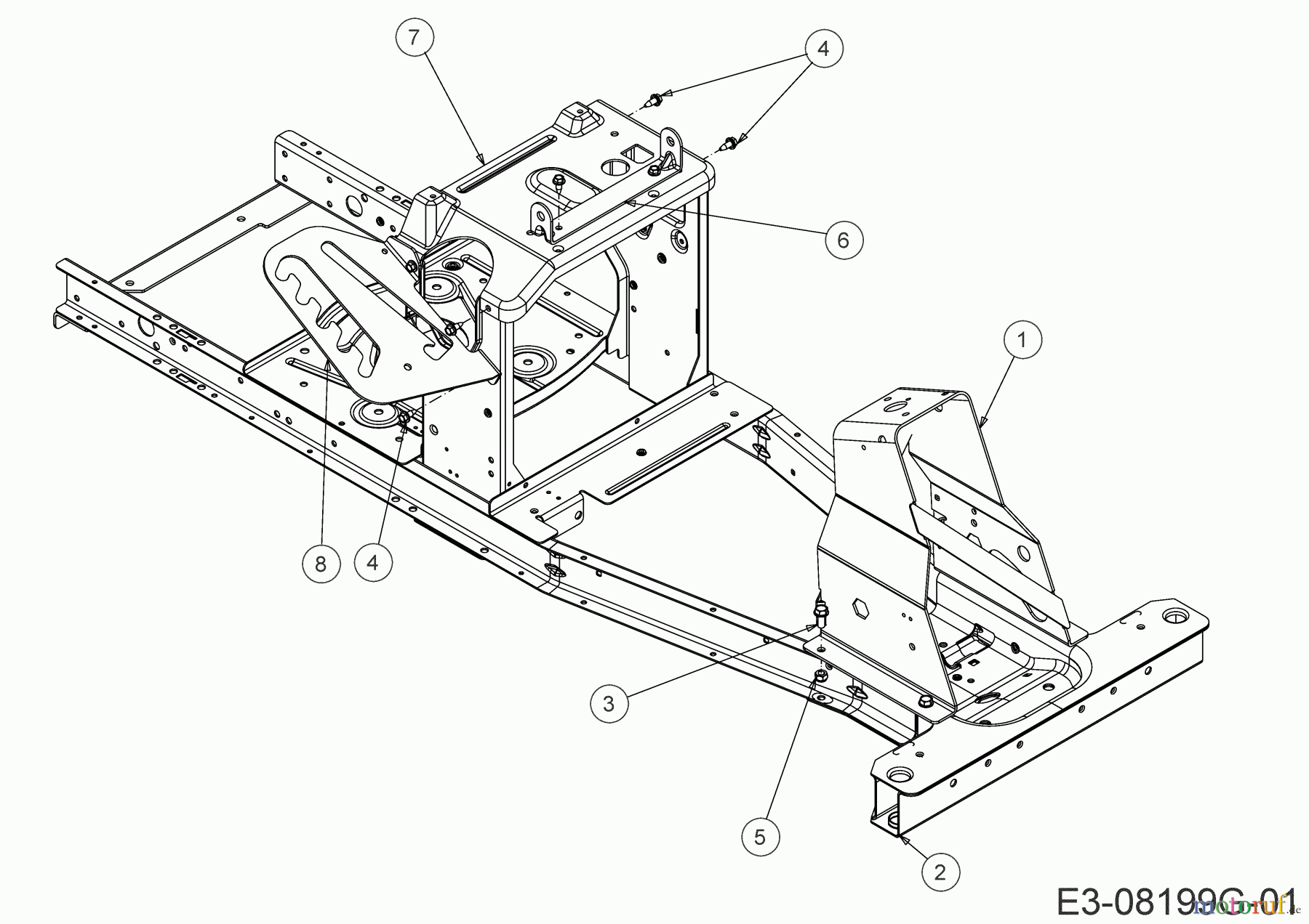 Cub Cadet Rasentraktoren LR2 MR76 13A721HD603 (2021) Rahmen