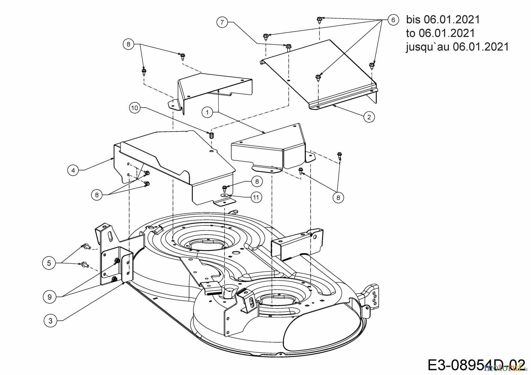 Cub Cadet Zero Turn XZ5 L107 17AAEACS603 (2021) Mähwerksabdeckung bis 06.01.2021